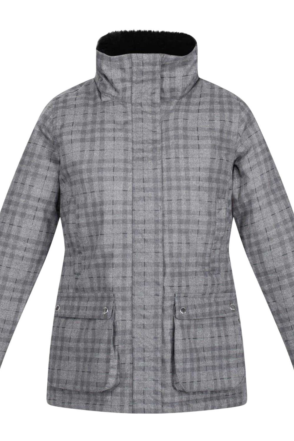 Grey Leighton Plaid Waterproof Jacket, Image 1 of 3