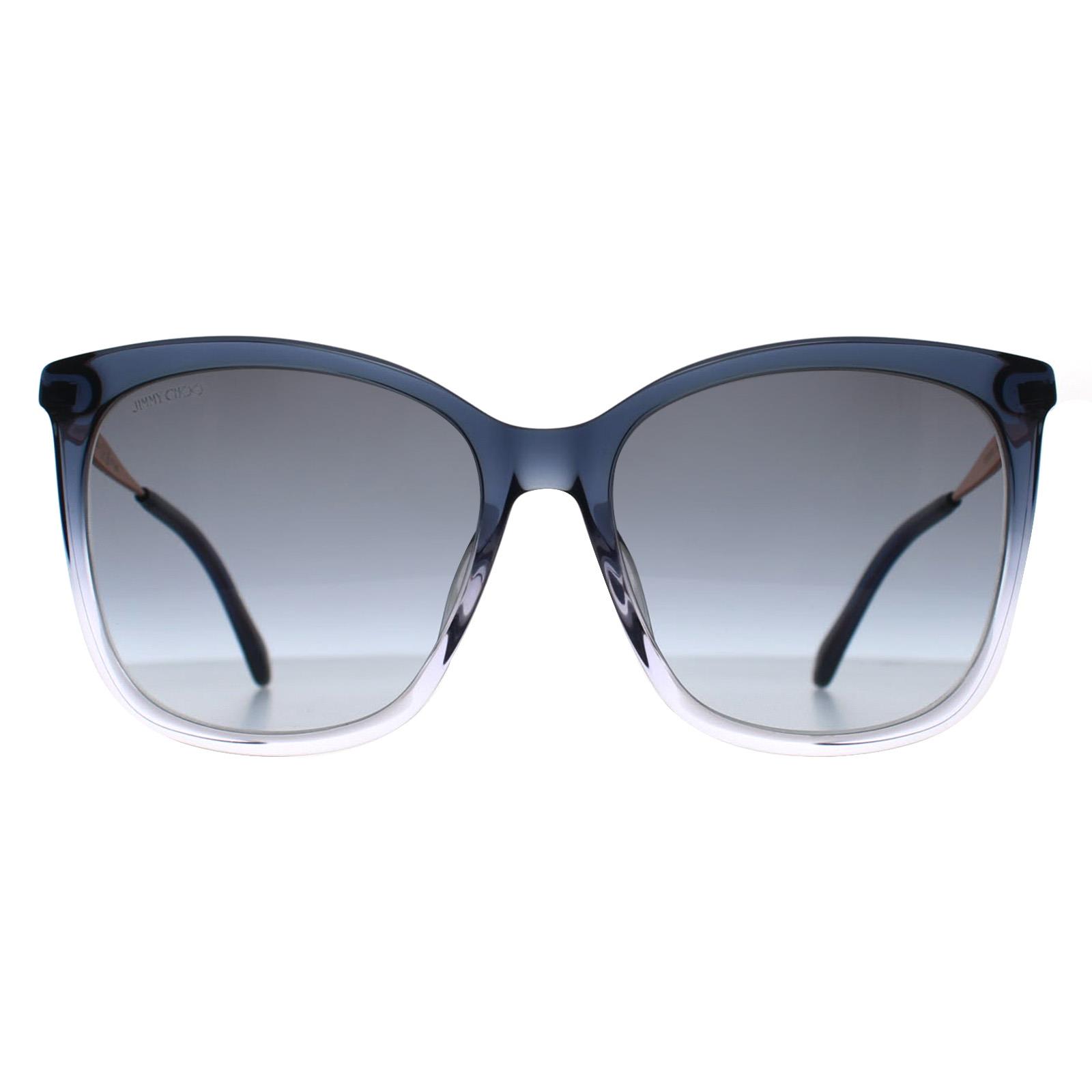 Blue Jimmy Choo Blue Square Blue Fade Grey Gradient NEREA/G/S, Image 1 of 3