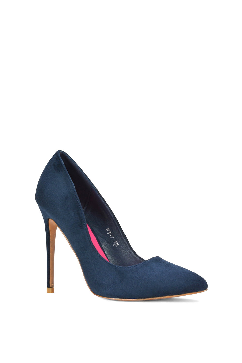 Navy XY LONDON Navy 'Lu Lu' Pointed Toe Statement Stiletto High Heel Court Shoes, Image 2 of 5