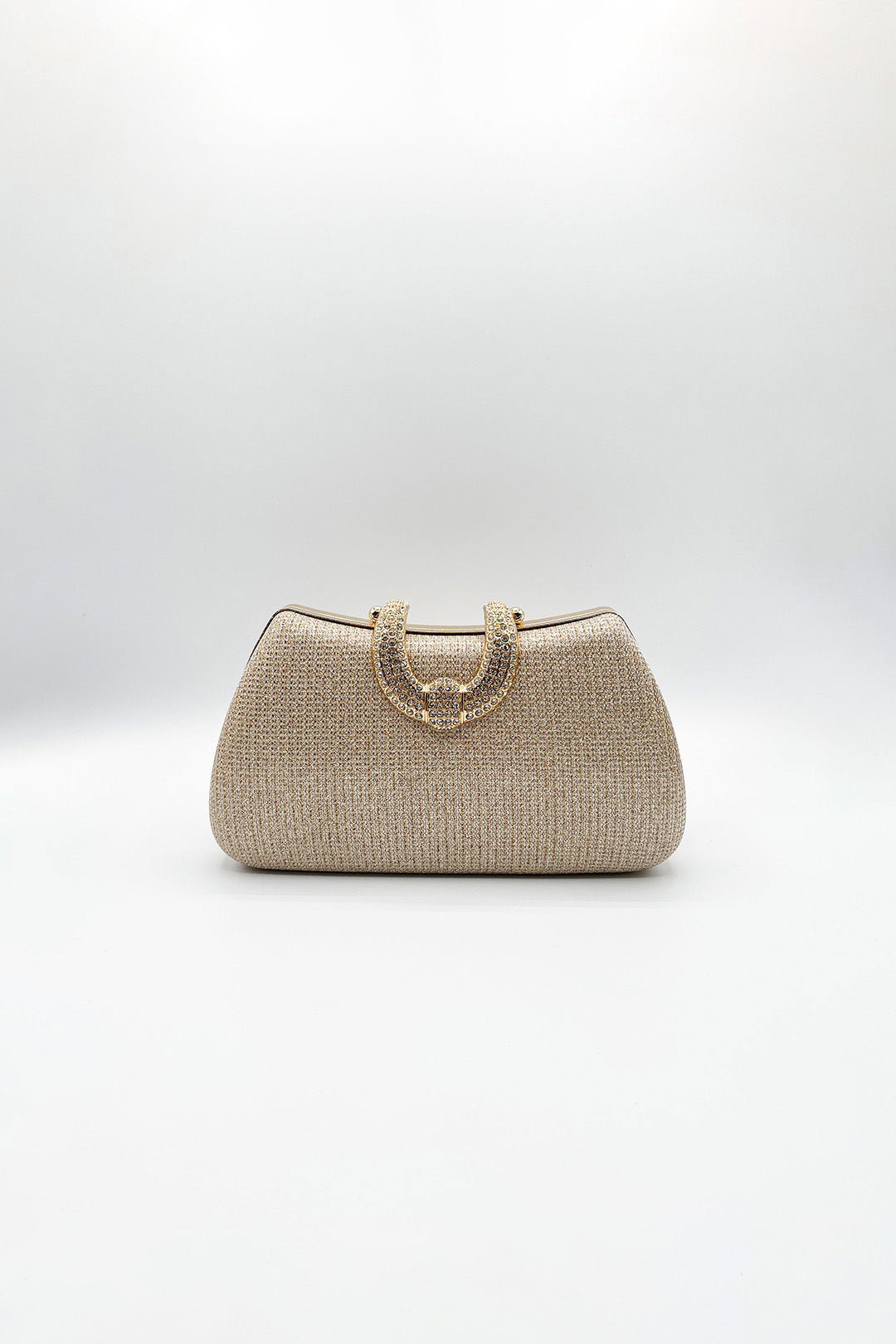 Gold Gold Shimmer Clutch Bag, Image 2 of 5