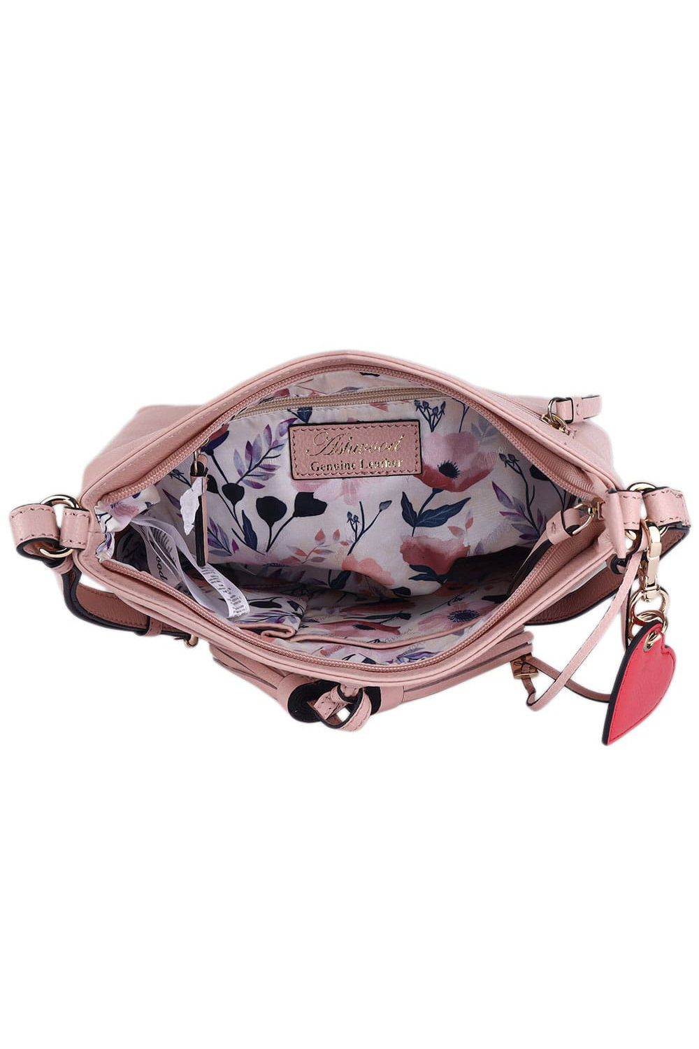Light Pink Fashion Medium Real Leather Cross Body Bag, Image 5 of 5
