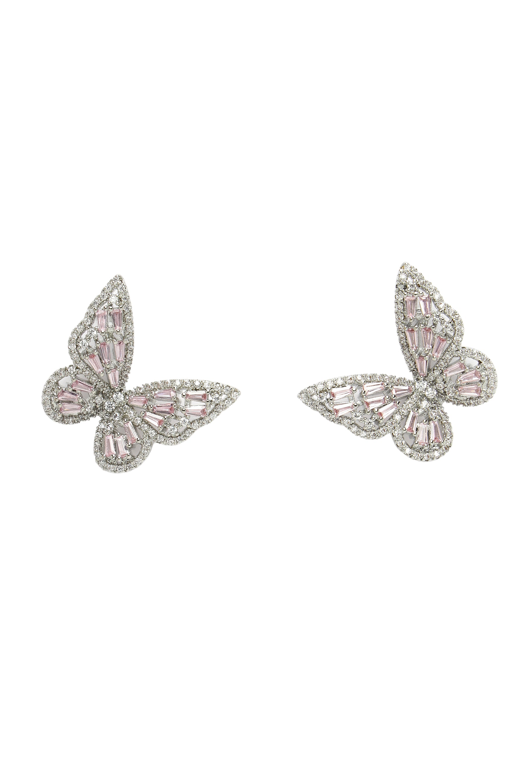 Pink Diva Collection Butterfly Stud Earrings
