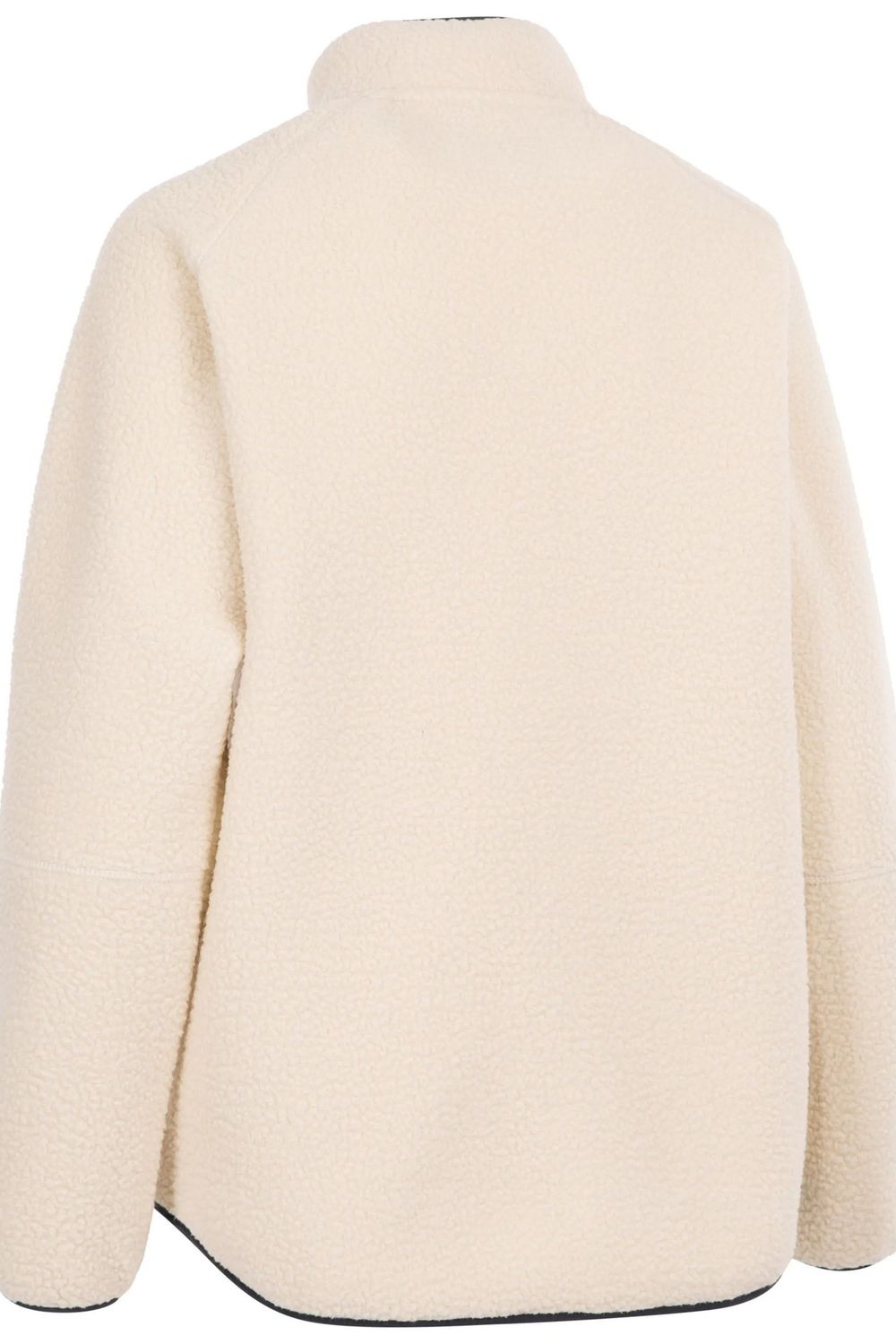 White Quake Leather Trim Fleece Jacket, Image 2 of 4