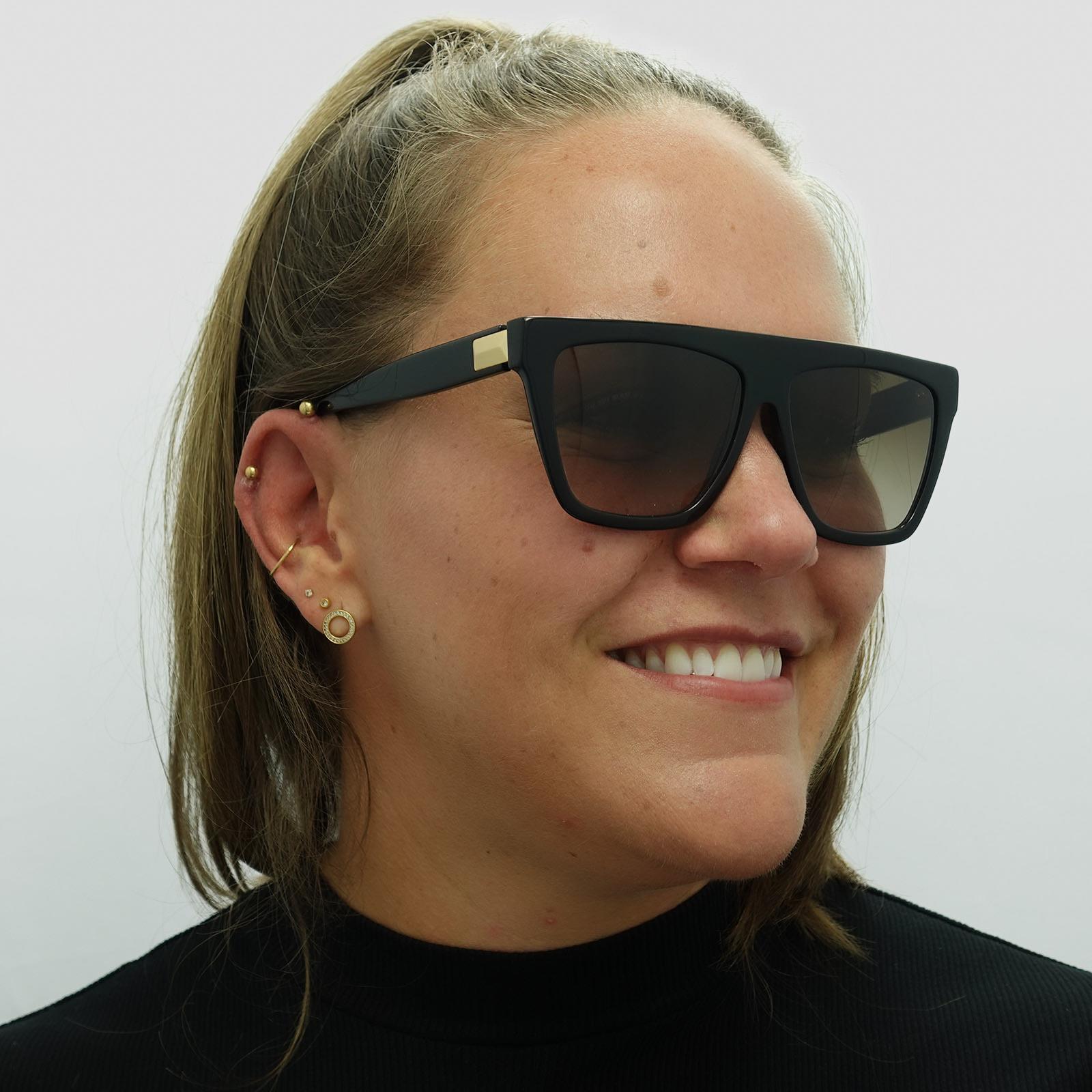 Black Hugo Boss Black Square Shiny Black Brown Gradient 90041091, Image 5 of 6