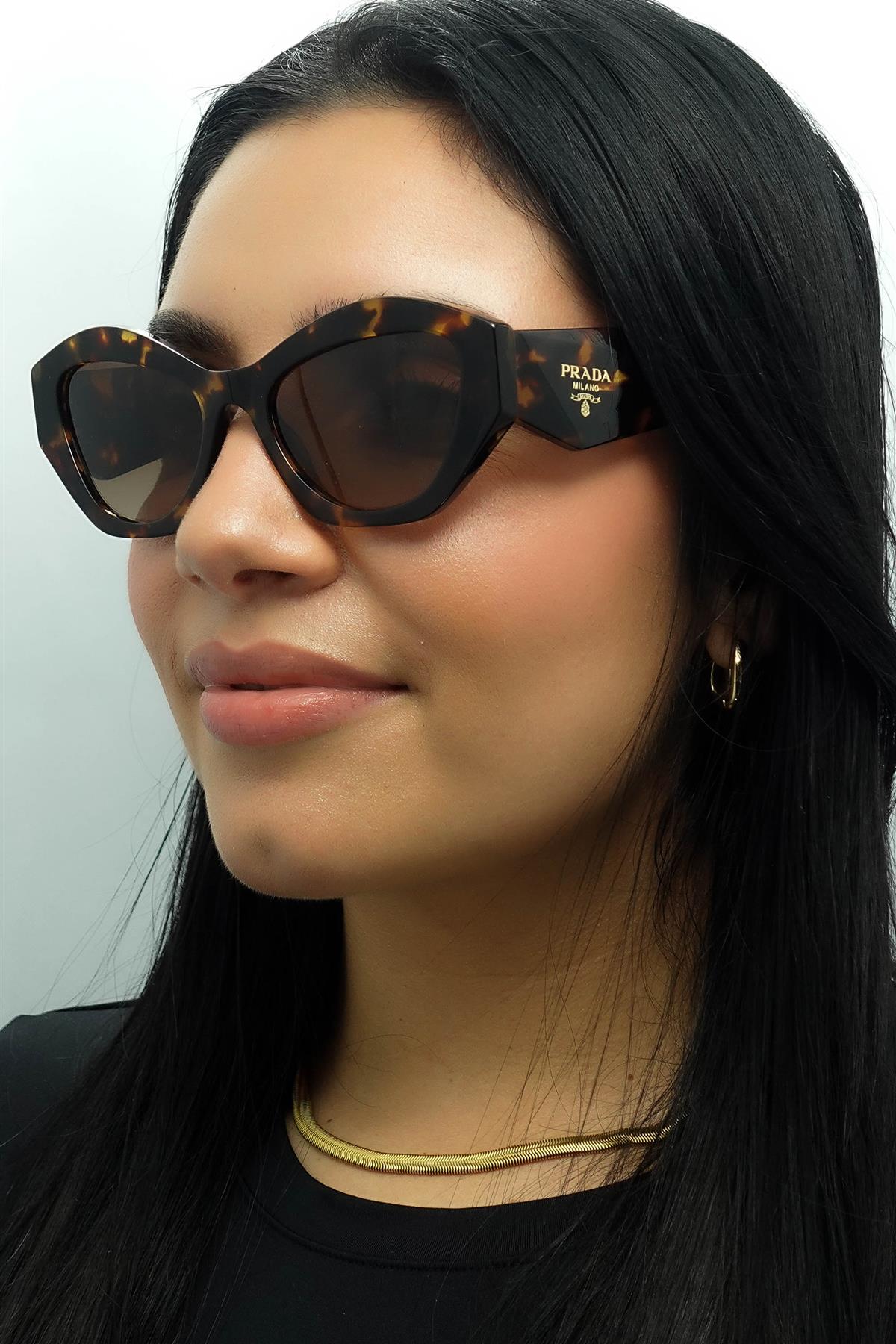 Brown Prada Brown Rectangle Honey Havana Brown Gradient PR07YS, Image 5 of 6