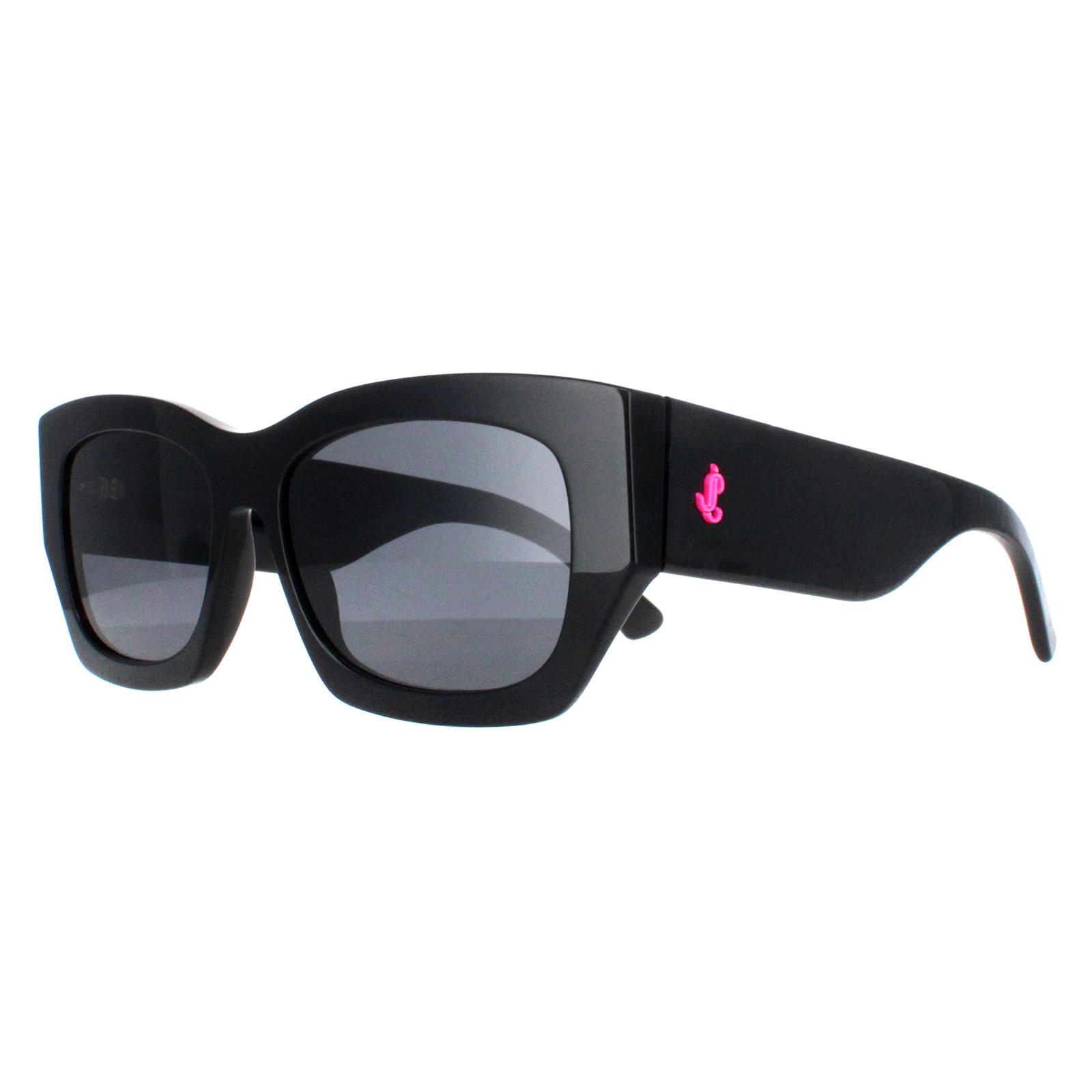 Black Jimmy Choo Black Rectangle Black with Black Pattern Temples Grey CAMI/S, Image 2 of 4