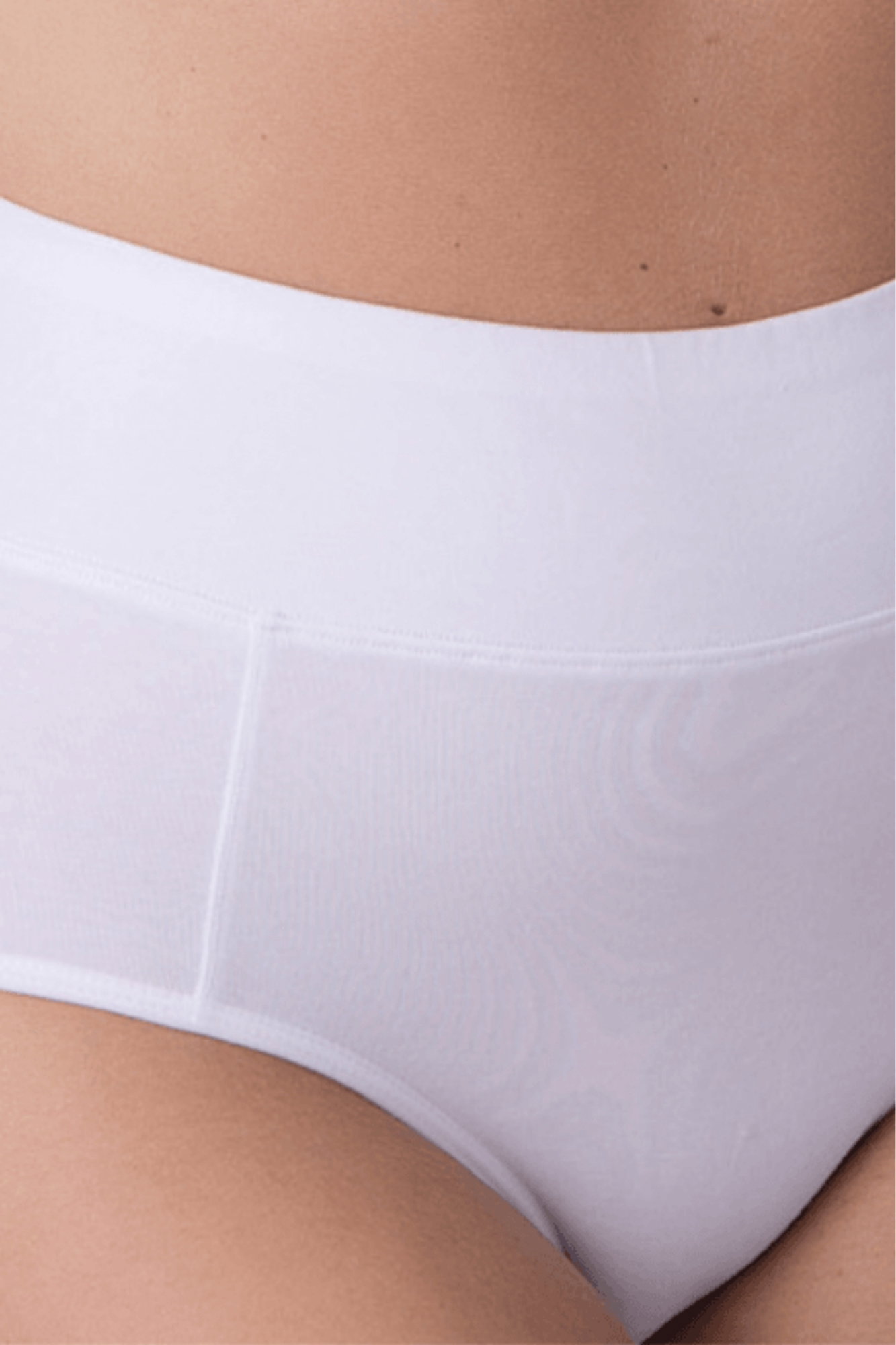 White 4 Pack Plain Hi Waisted Cotton Briefs, Image 5 of 5