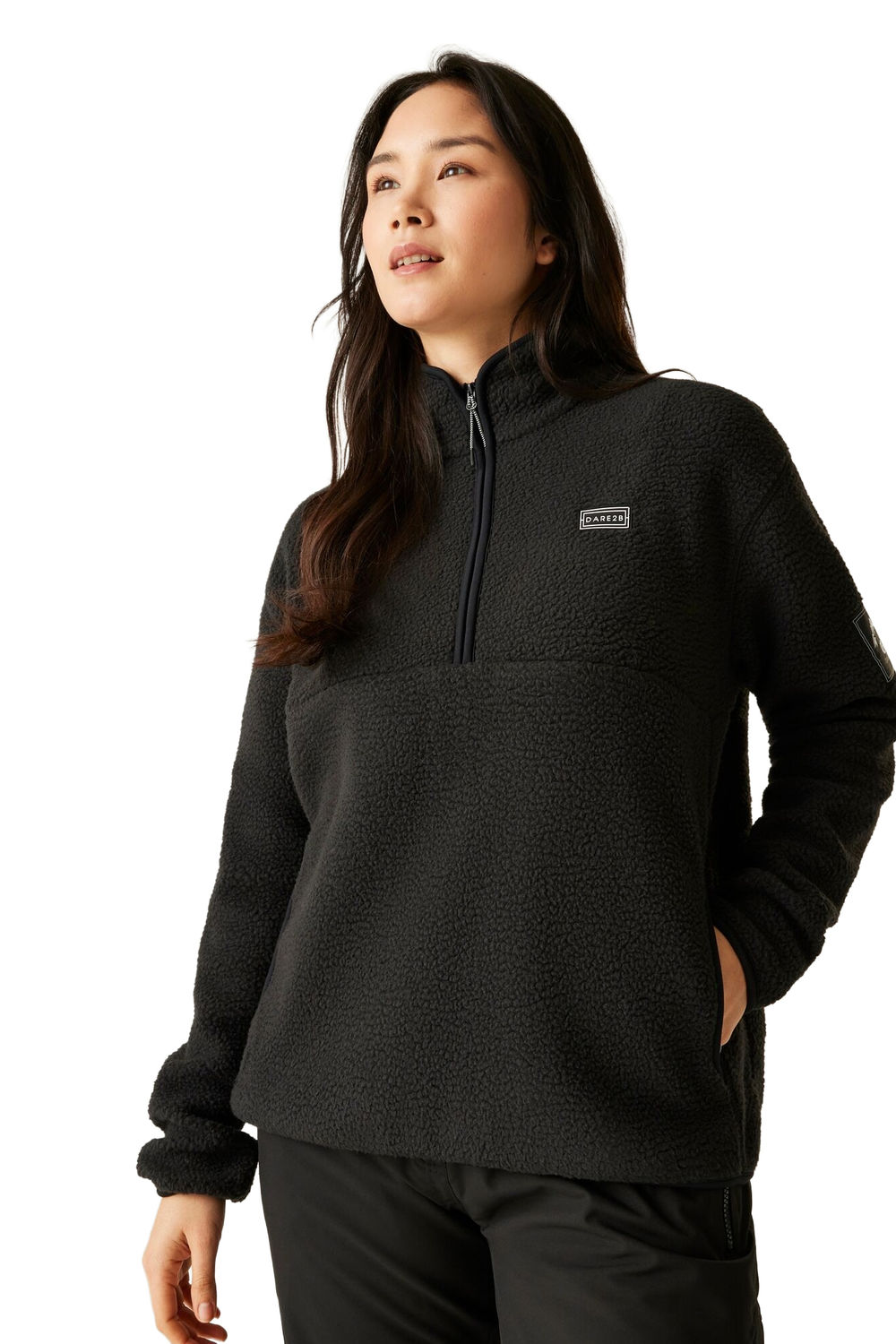 Black Slide Out Fleece Top