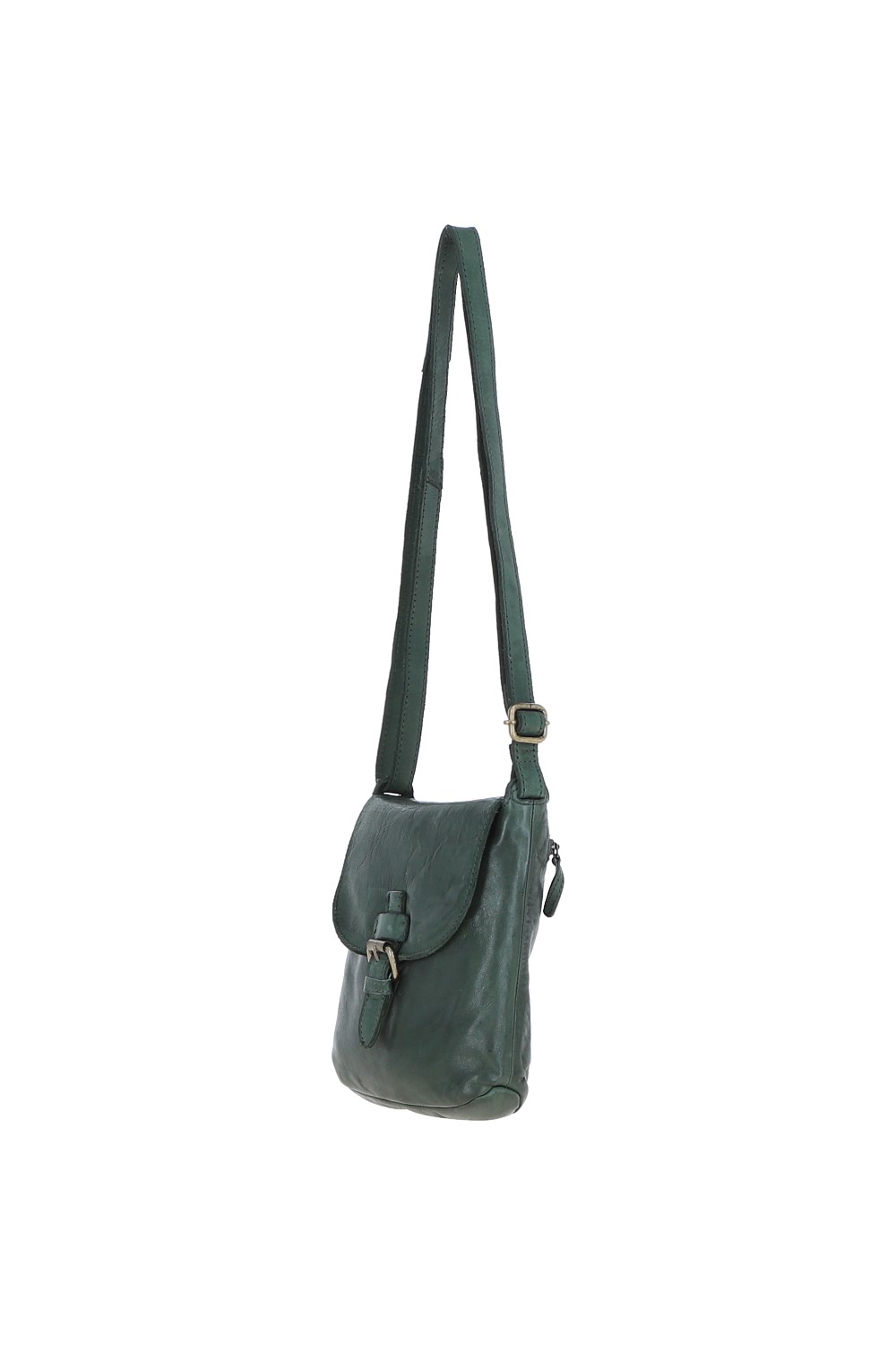 Green Ashwood Leather Green Real Leather Small Luxurious Flight Bag, Image 3 of 5