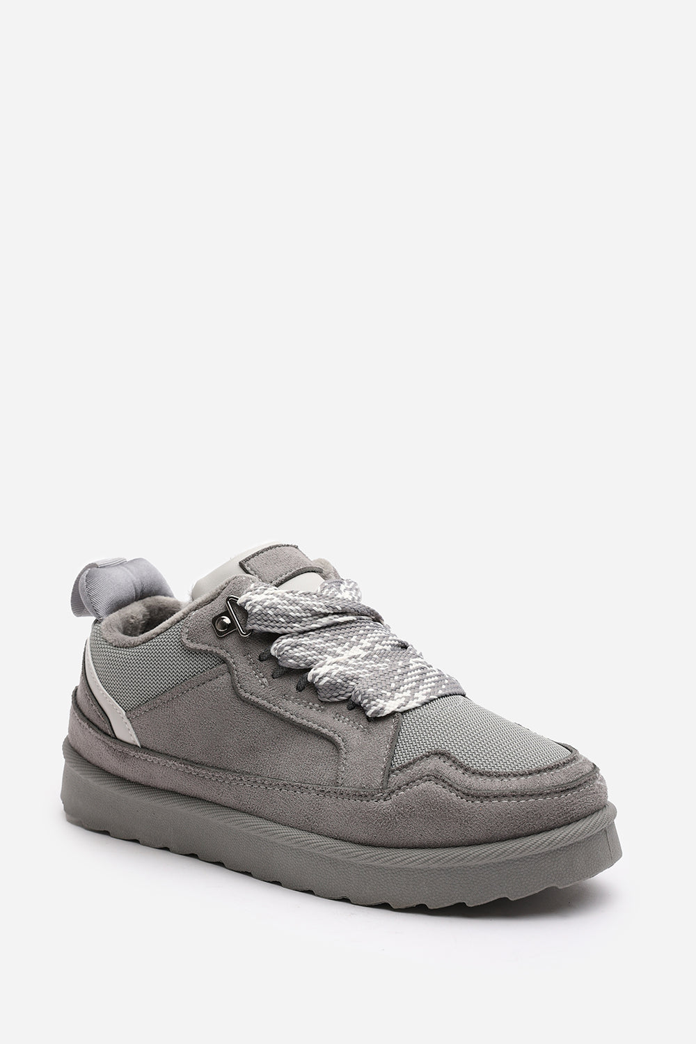 Light Grey 'Darcy' Lace-Up Trainers with Chunky Sole, Image 3 of 7