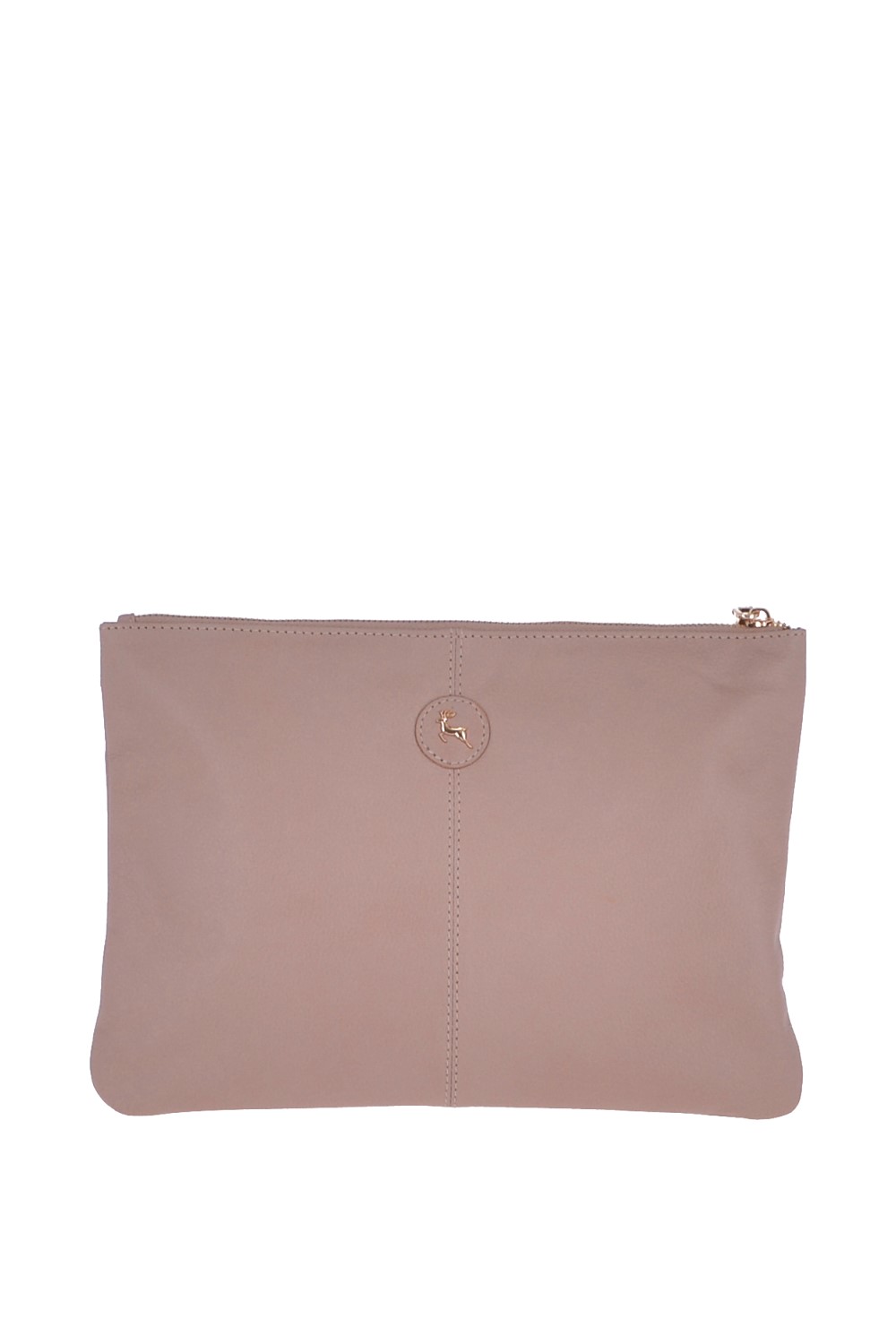 Light Pink Large Padded Leather Pouch Bag, Image 1 of 2