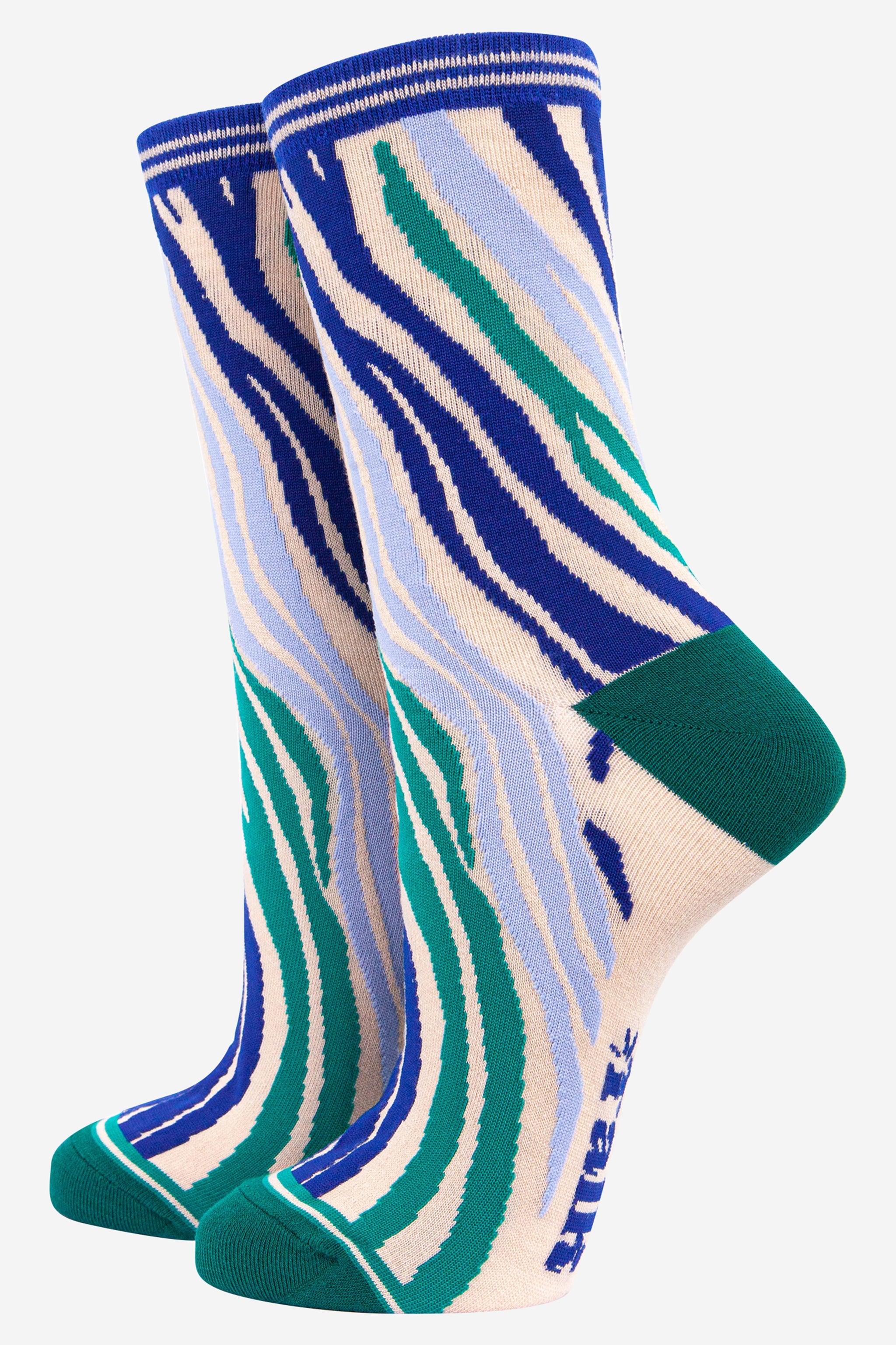 Multi Colourful Zebra Print Bamboo Socks Gift Set Box, Image 4 of 5