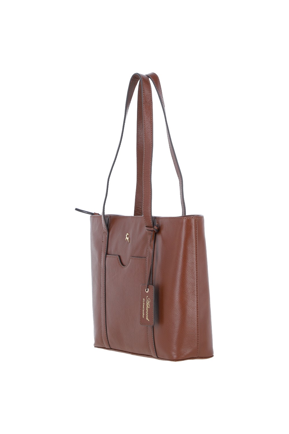 Tan 'Rosara' Real Leather Shoulder Bag, Image 3 of 5
