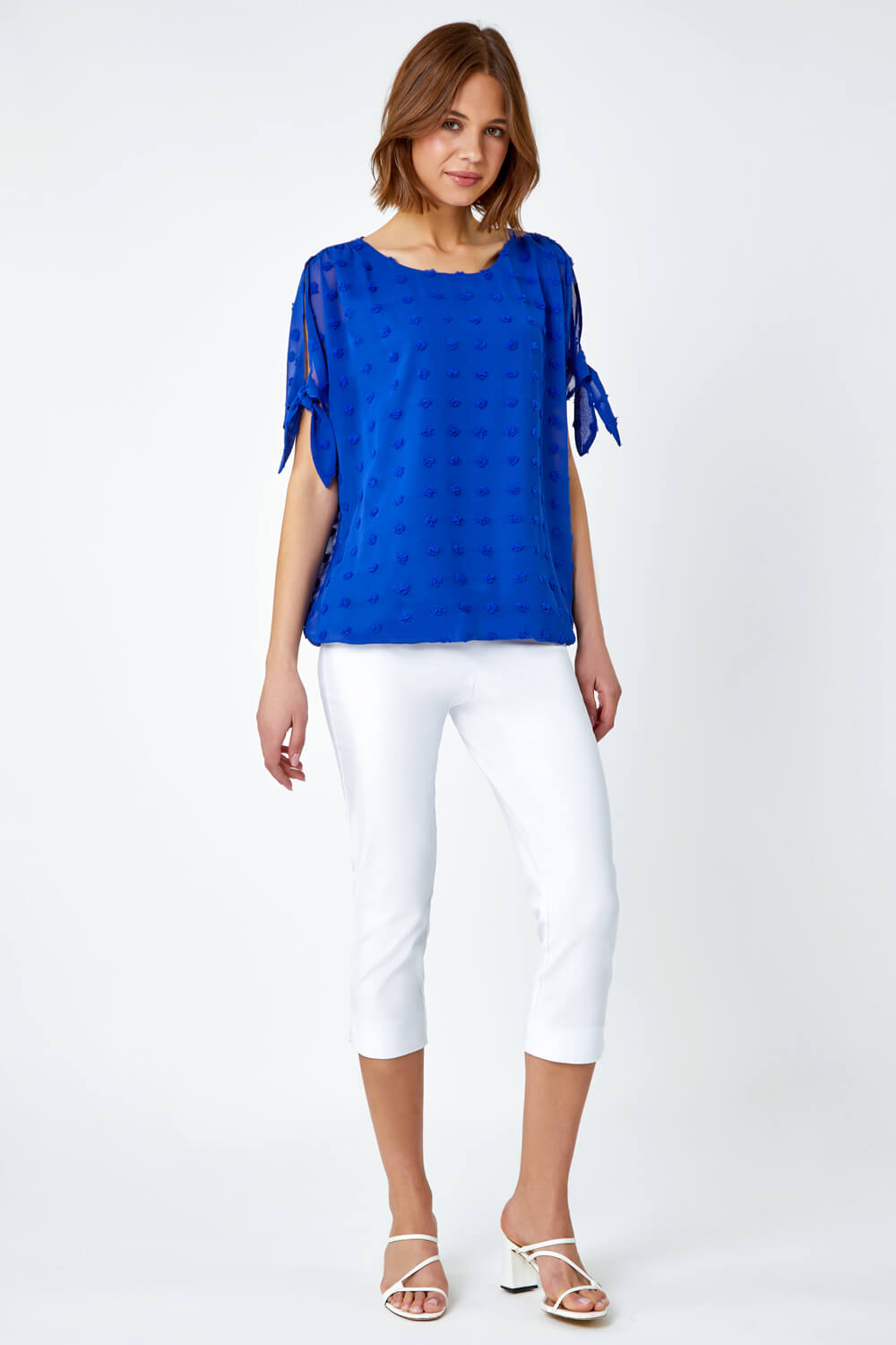 Sleeveless Centre Split Top in Red