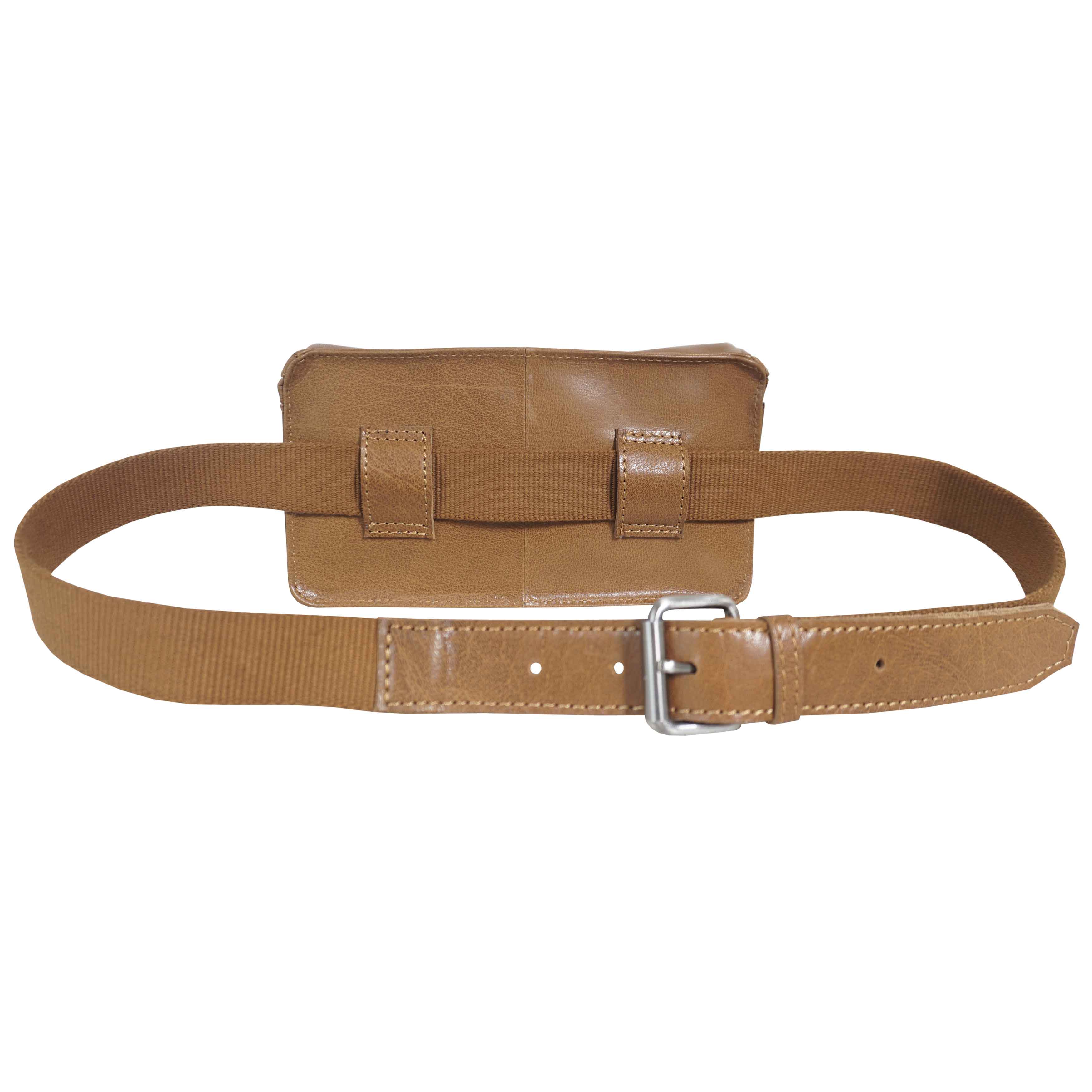 Tan 'Harry' Real Leather Bum Belt Unisex Bag, Image 3 of 6