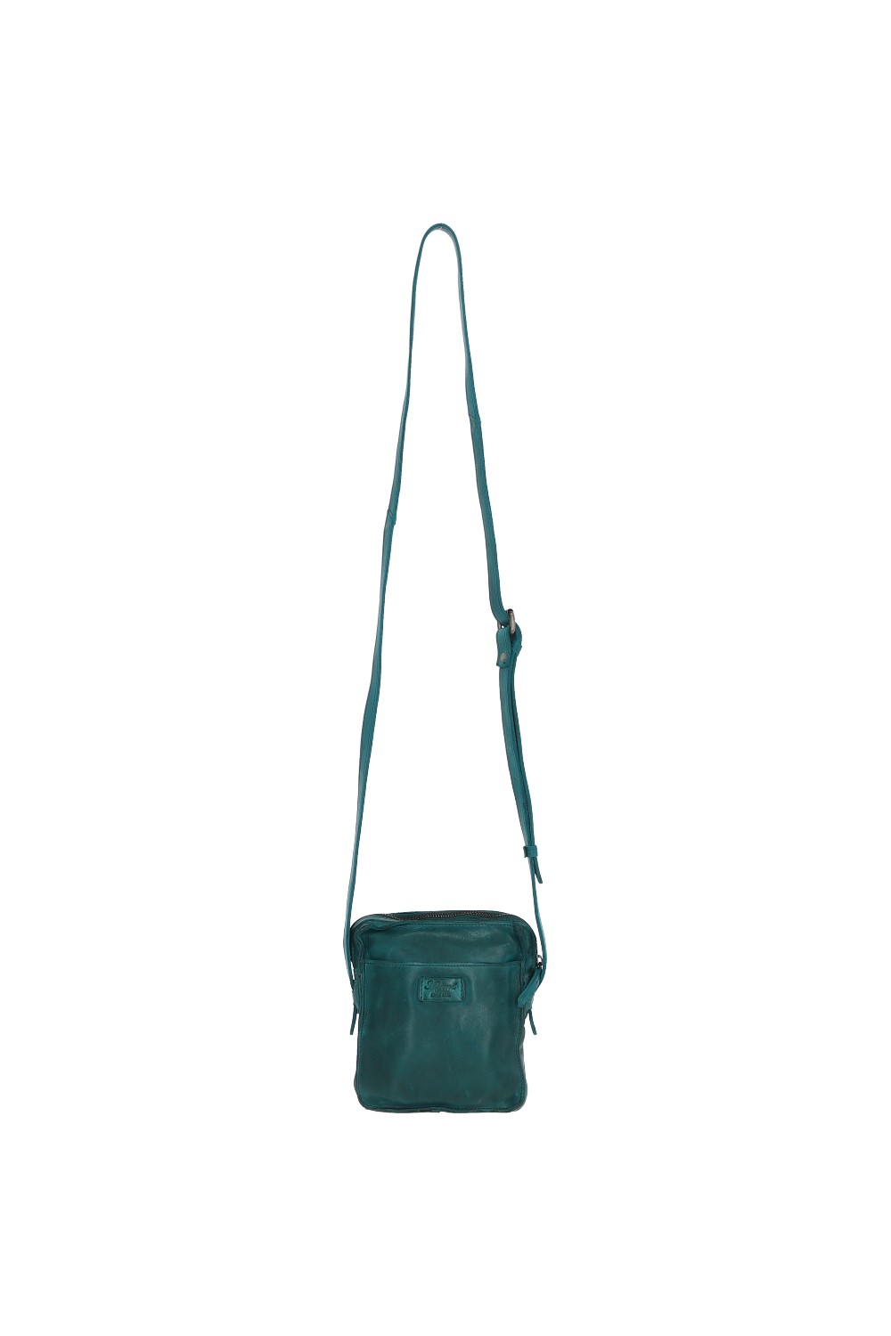 Teal Real Leather Cross Body Bag, Image 3 of 4