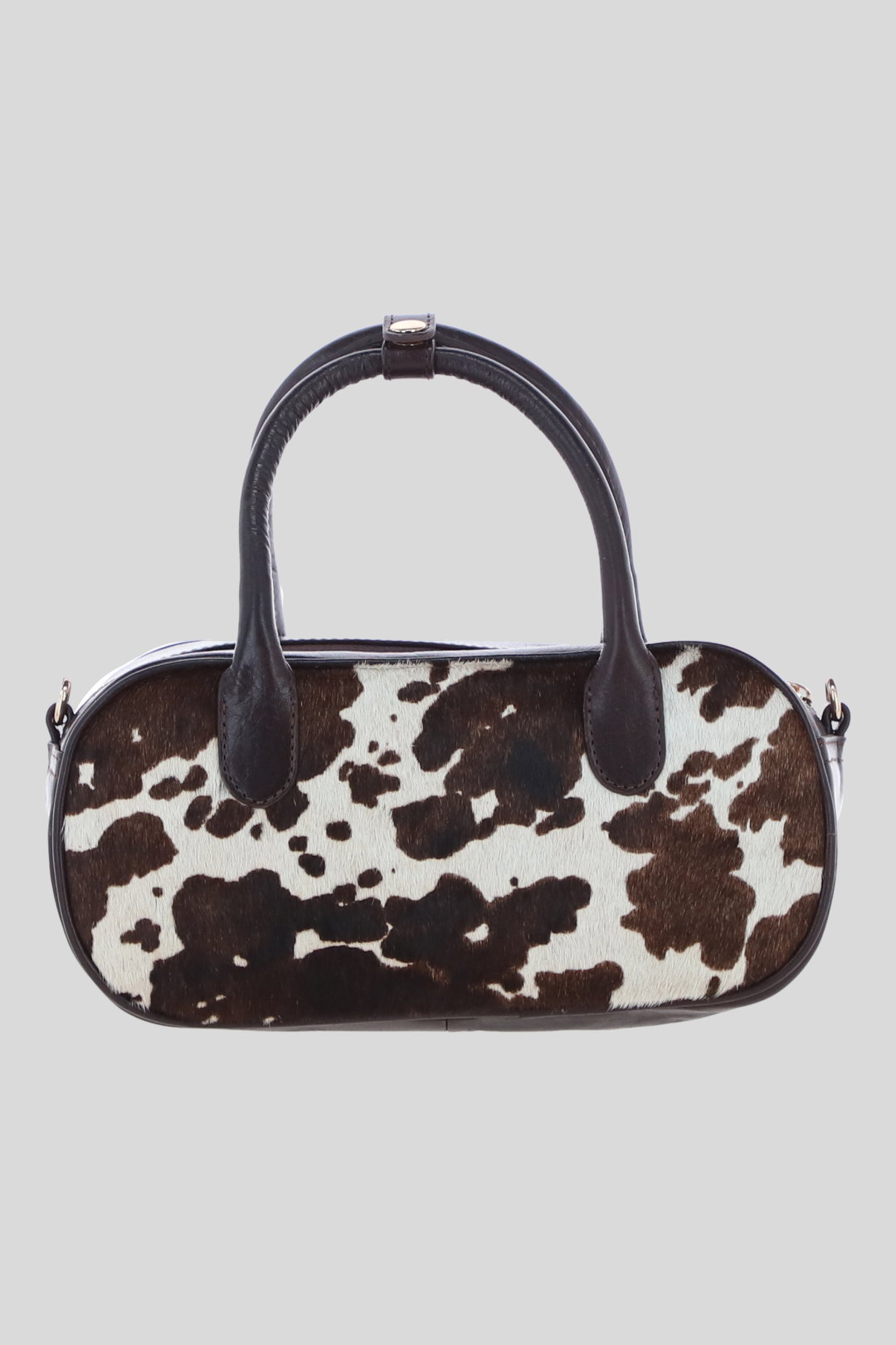 Multi Real Hair-On Leather Mini Bowler Handbag, Image 3 of 4