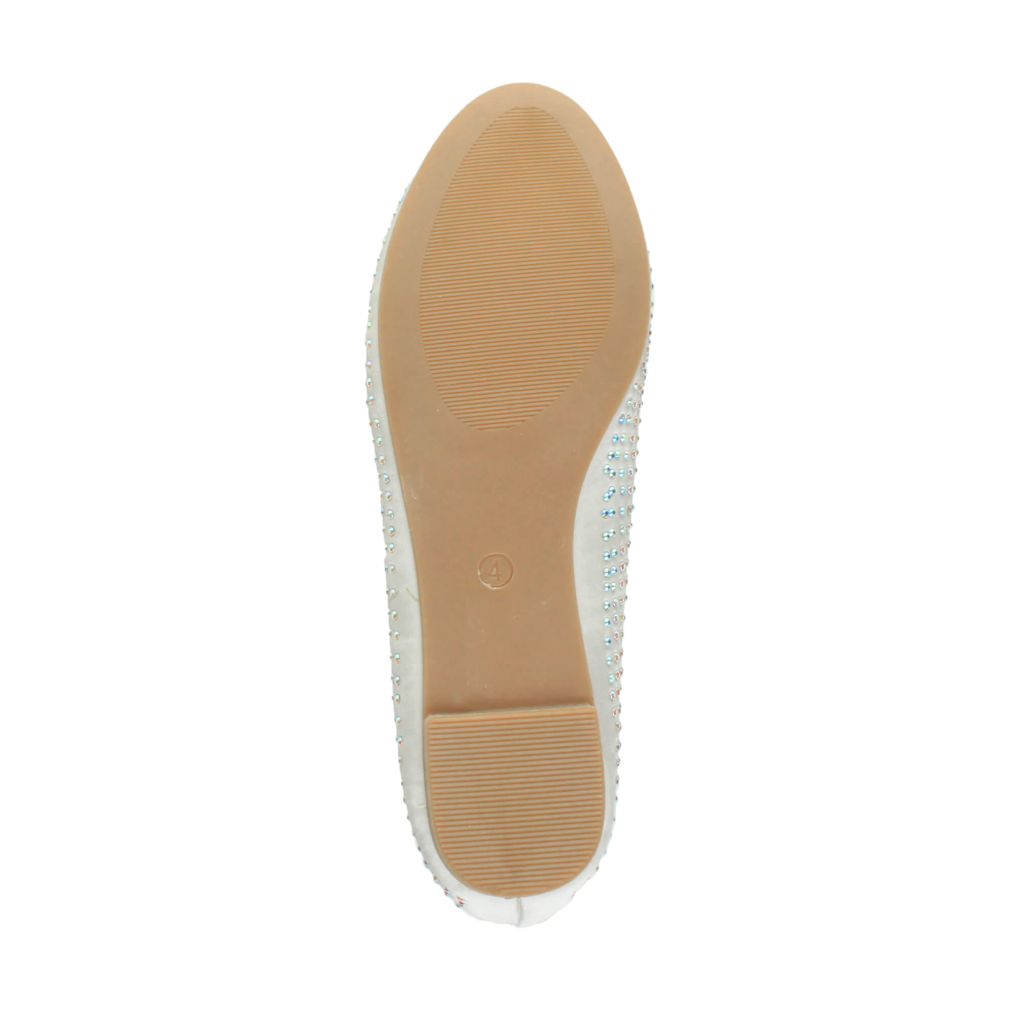 Ivory AJVANI Ivory Flat Diamante Loafers Ballet Pumps, Image 8 of 8