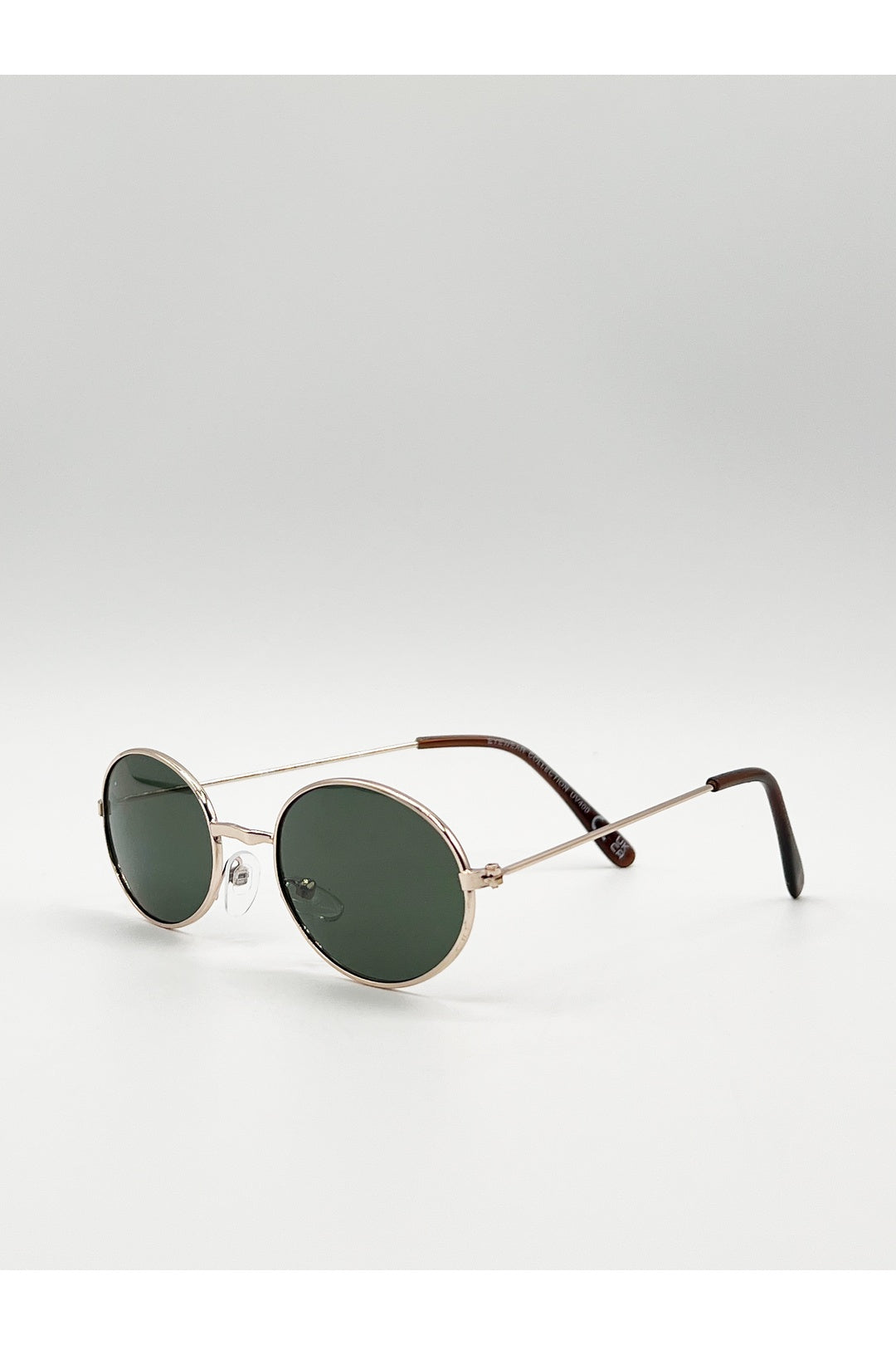 Gold Retro Round Sunglasses, Image 3 of 5