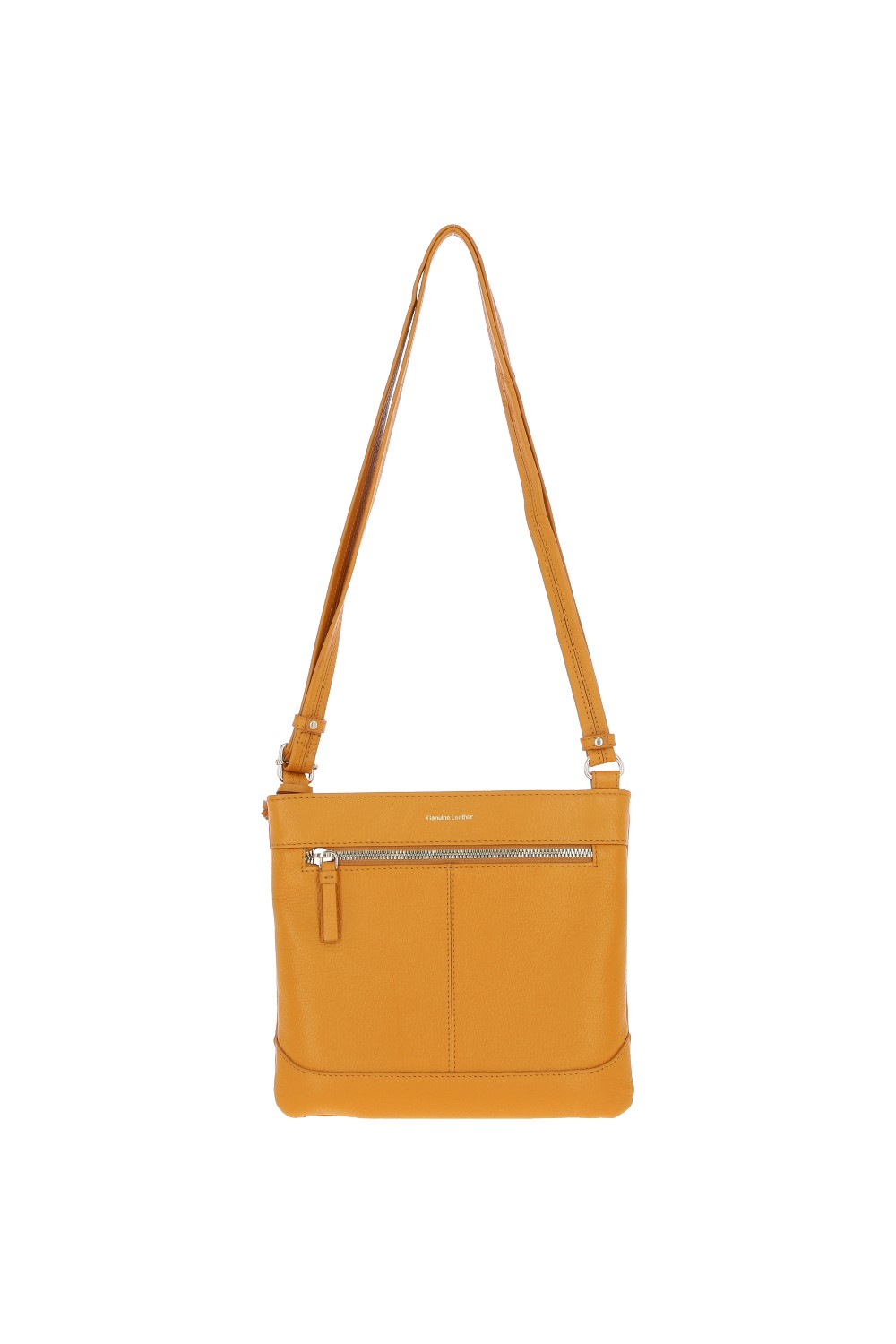 Ochre 'Bliss' Leather Cross Body Bag with Adjustable Strap, Image 4 of 4