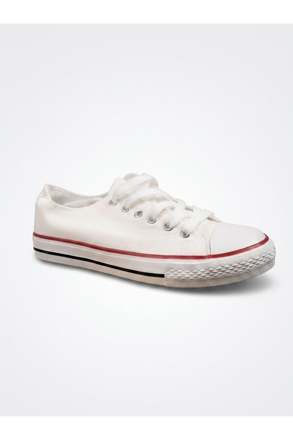 Black Pearl Canvas Lace Up Low Trainers