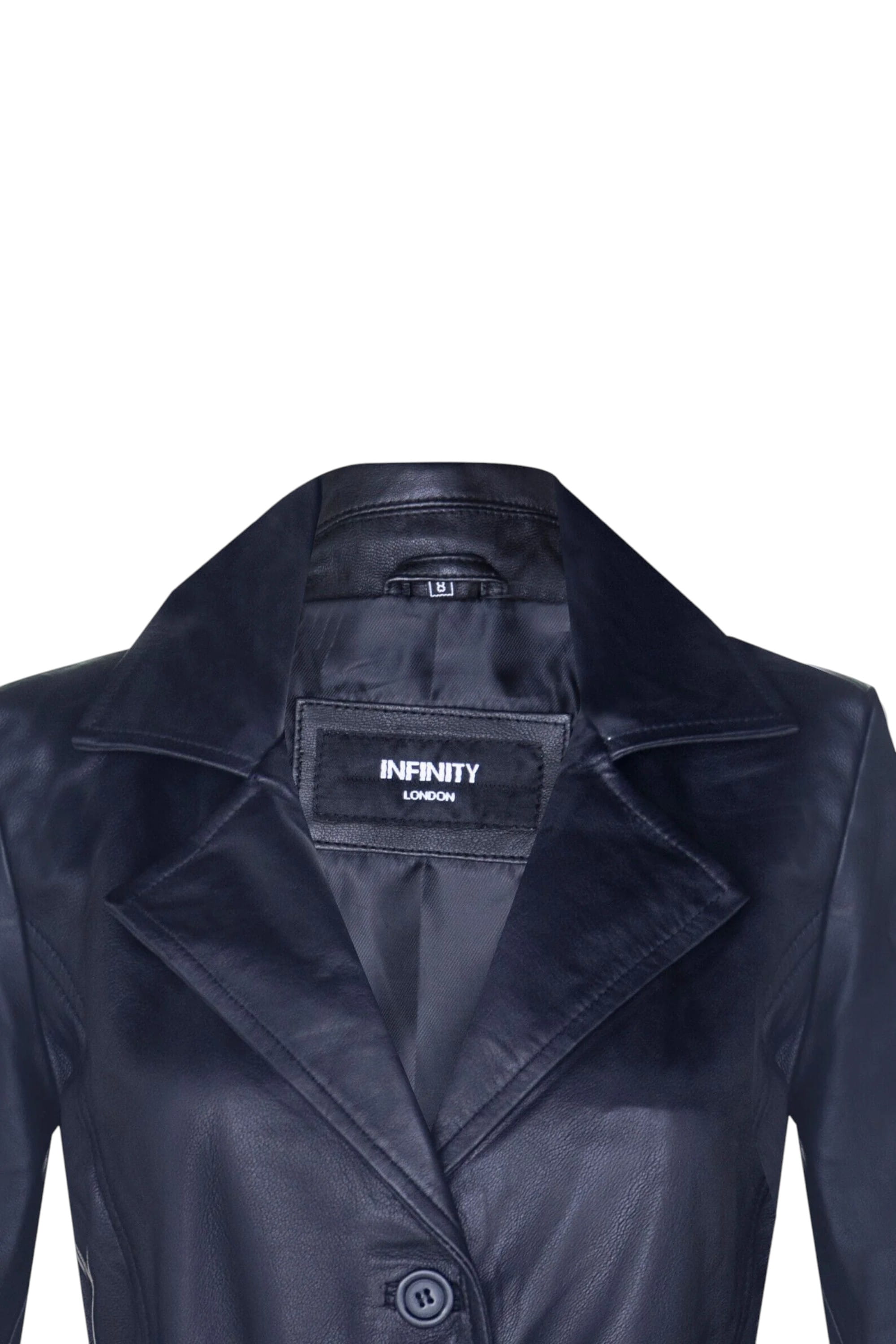 Black Suede Toscana Sheepskin Trench Coat-Rush, Image 4 of 4