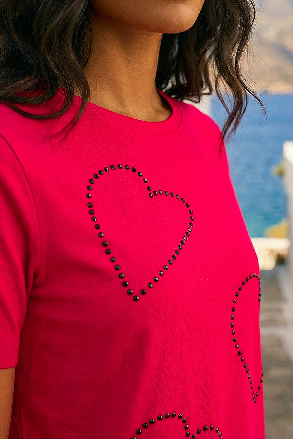 Red Embellished Heart T-Shirt, Image 5 of 4
