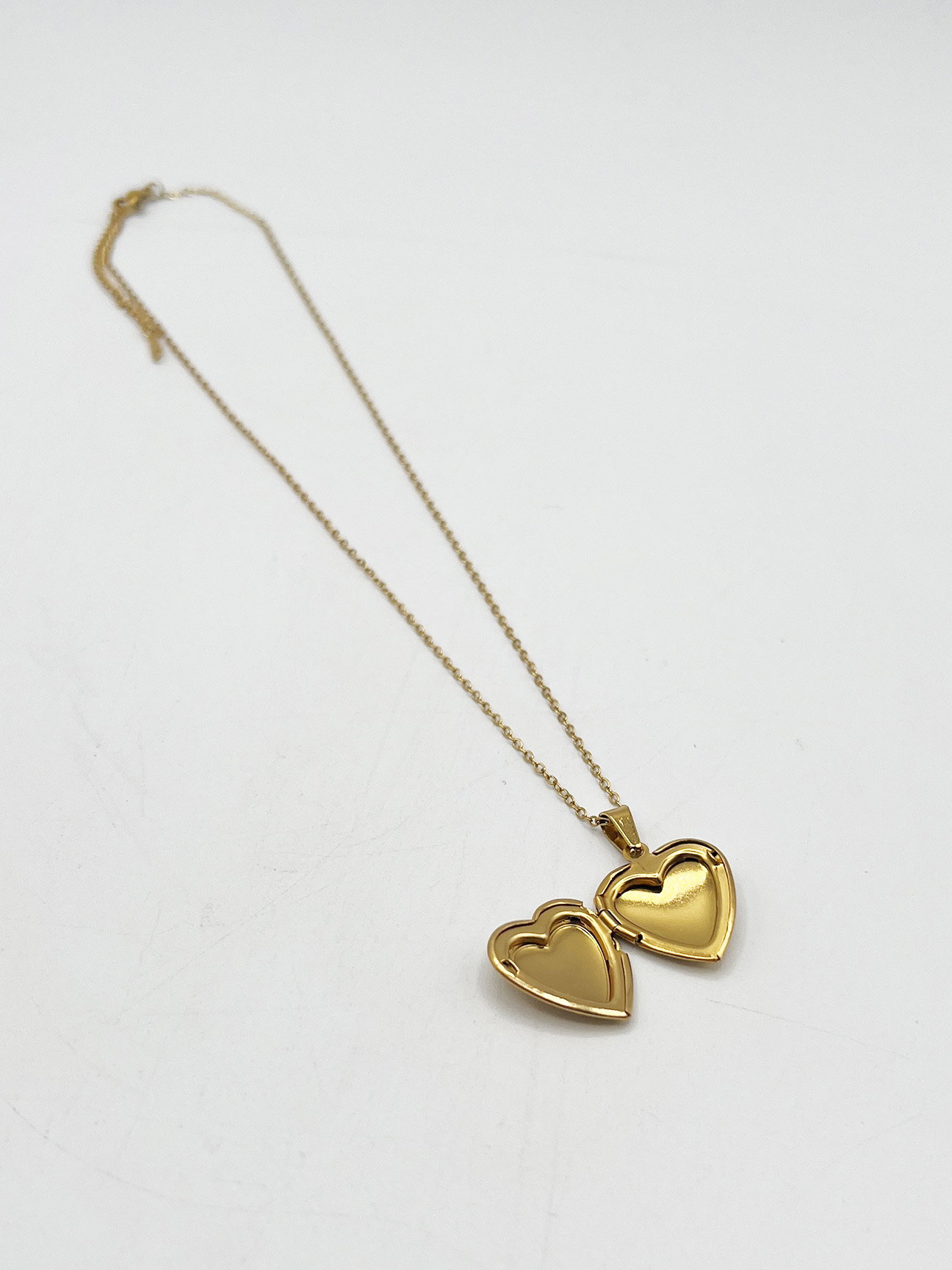 Gold Large Heart Locket Necklace in Gold - Gift Boxed, Image 4 of 5