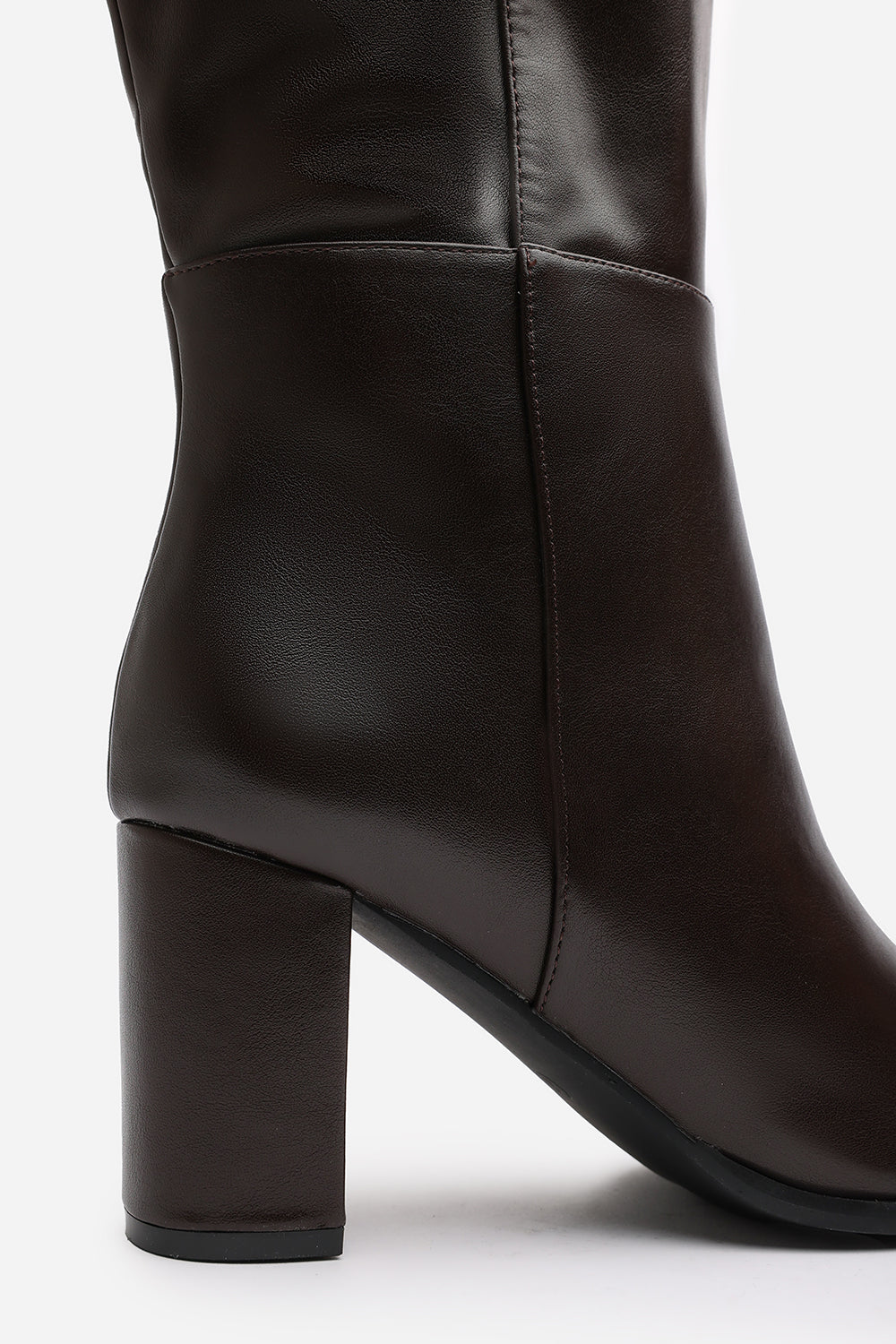 Dark Brown 'Matilda' Over the Knee Heeled Boots, Image 4 of 6