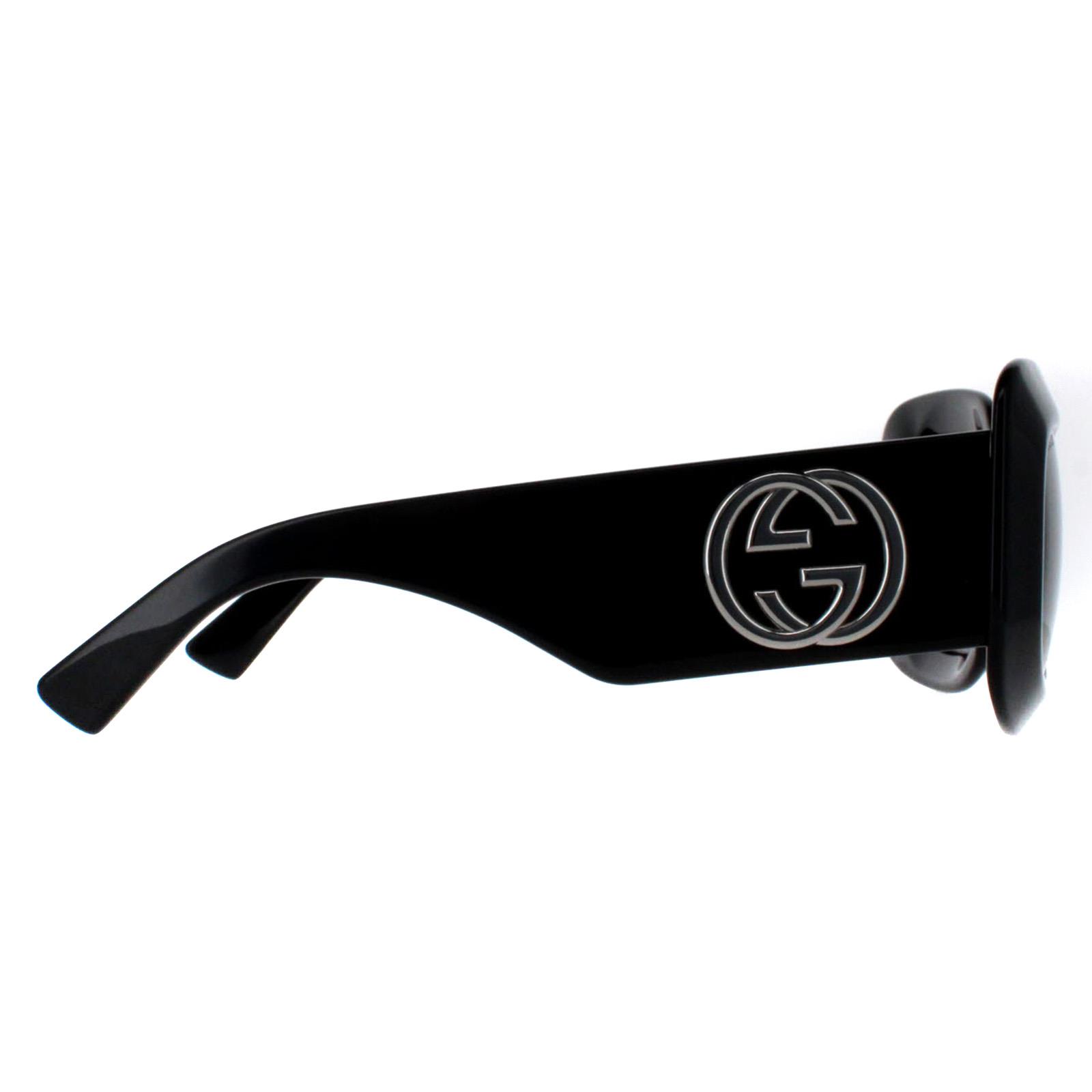 Black Gucci Black Square Black with Silver Grey GG1695S, Image 4 of 6