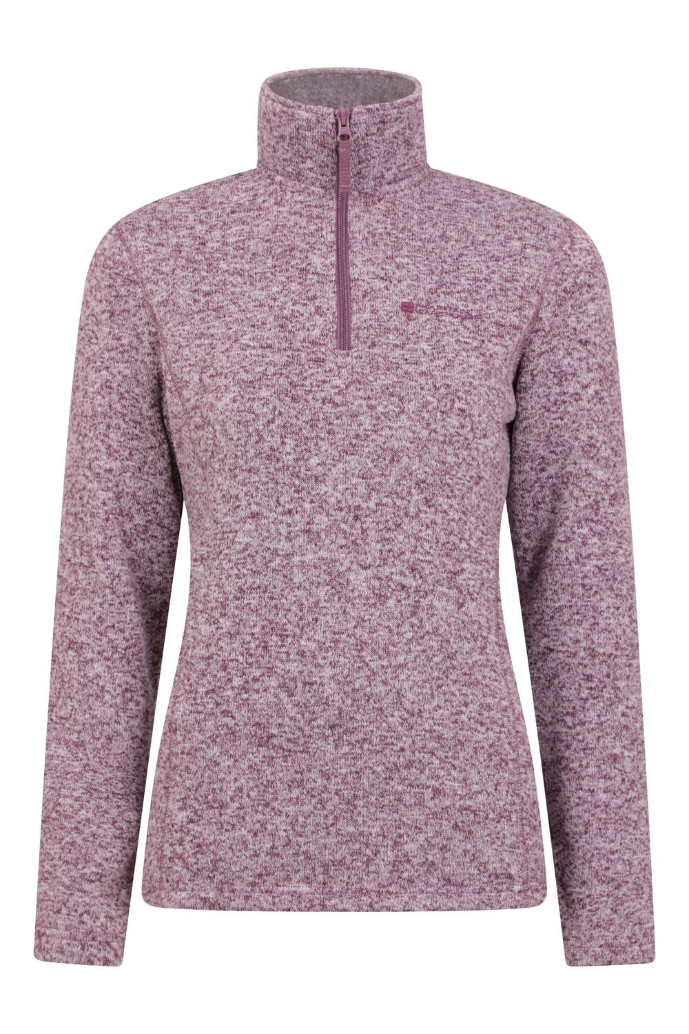 Burgundy Idris Half Zip Fleece Top, Image 1 of 4
