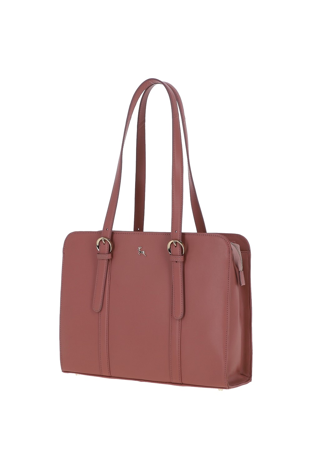 Pink 'Alonza' Zip Top Leather Handbag, Image 2 of 3