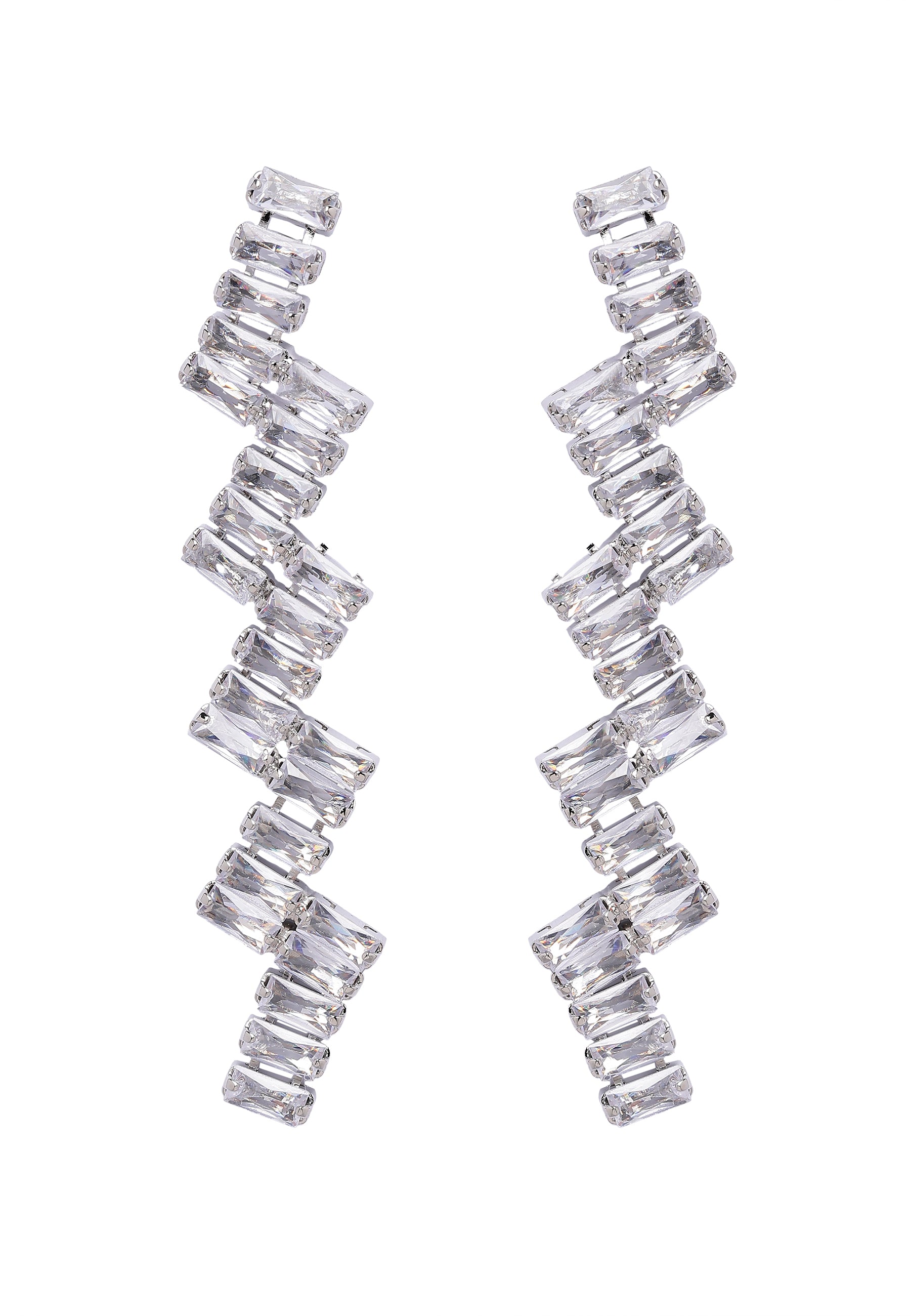 Metallic Elegant Zigzag Earrings