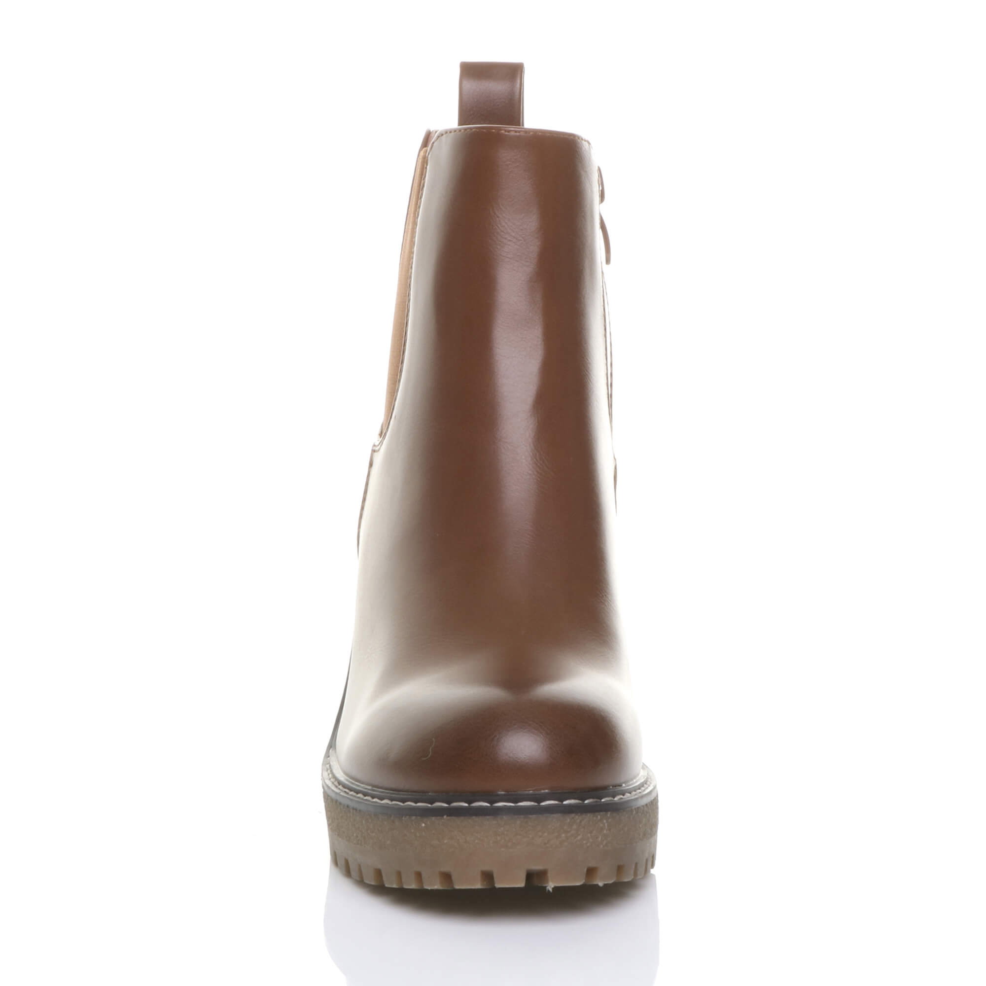 Camel AJVANI Camel High Wedge Heel Chelsea Ankle Boots, Image 6 of 6