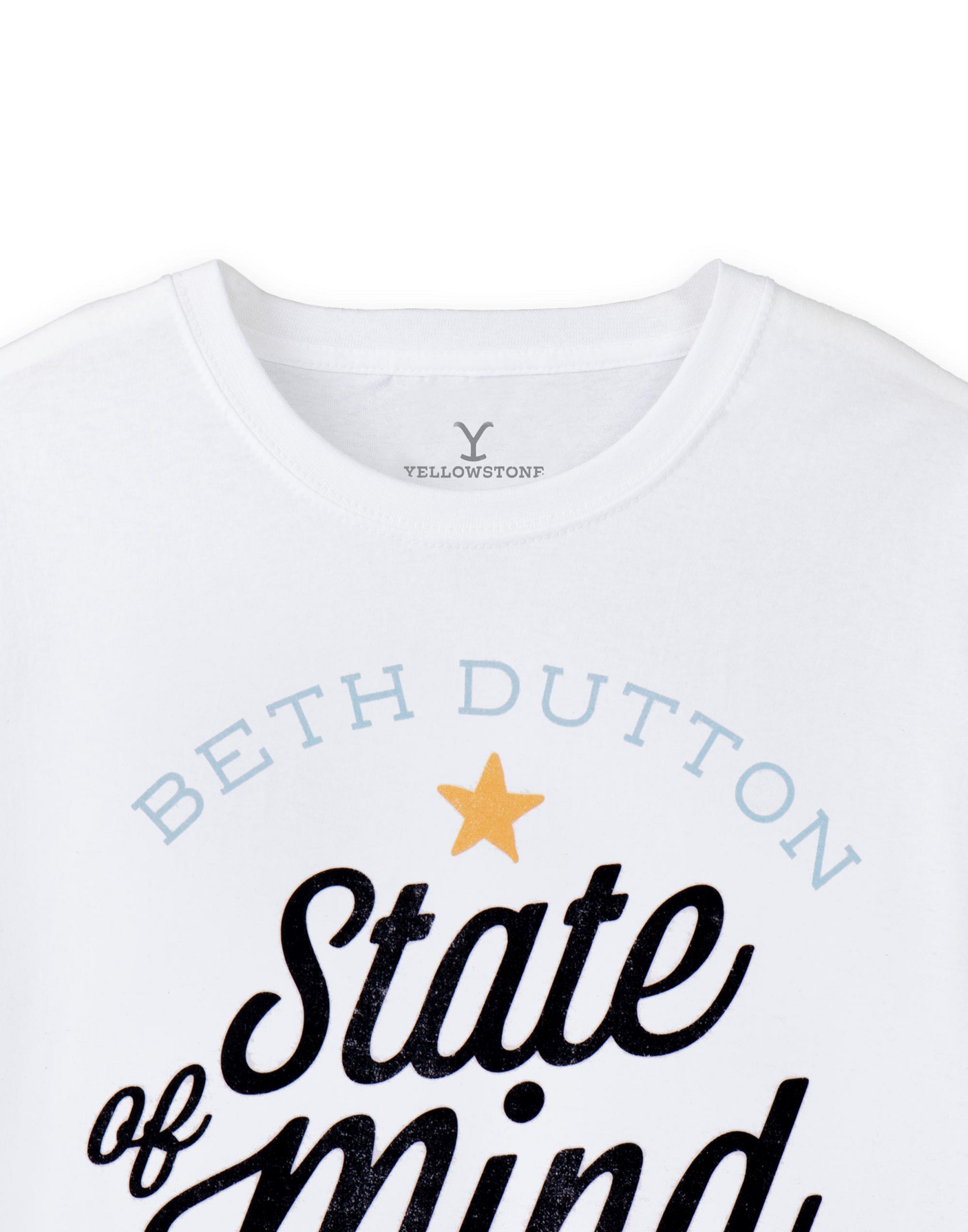 White Yellowstone Beth Dutton State Of Mind T-Shirt, Image 3 of 6