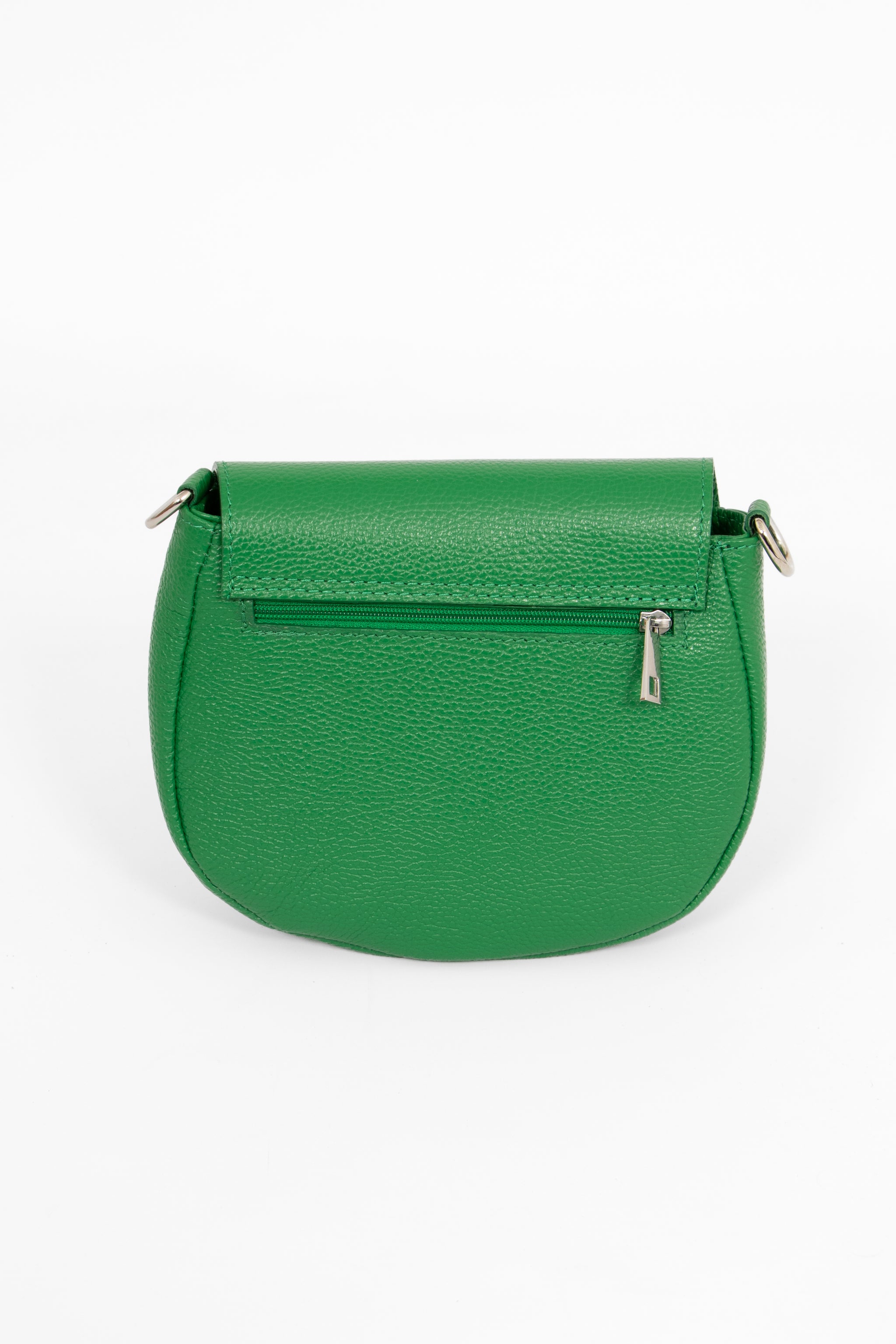 Green Italian Leather Crescent Crossbody Bag, Image 2 of 3