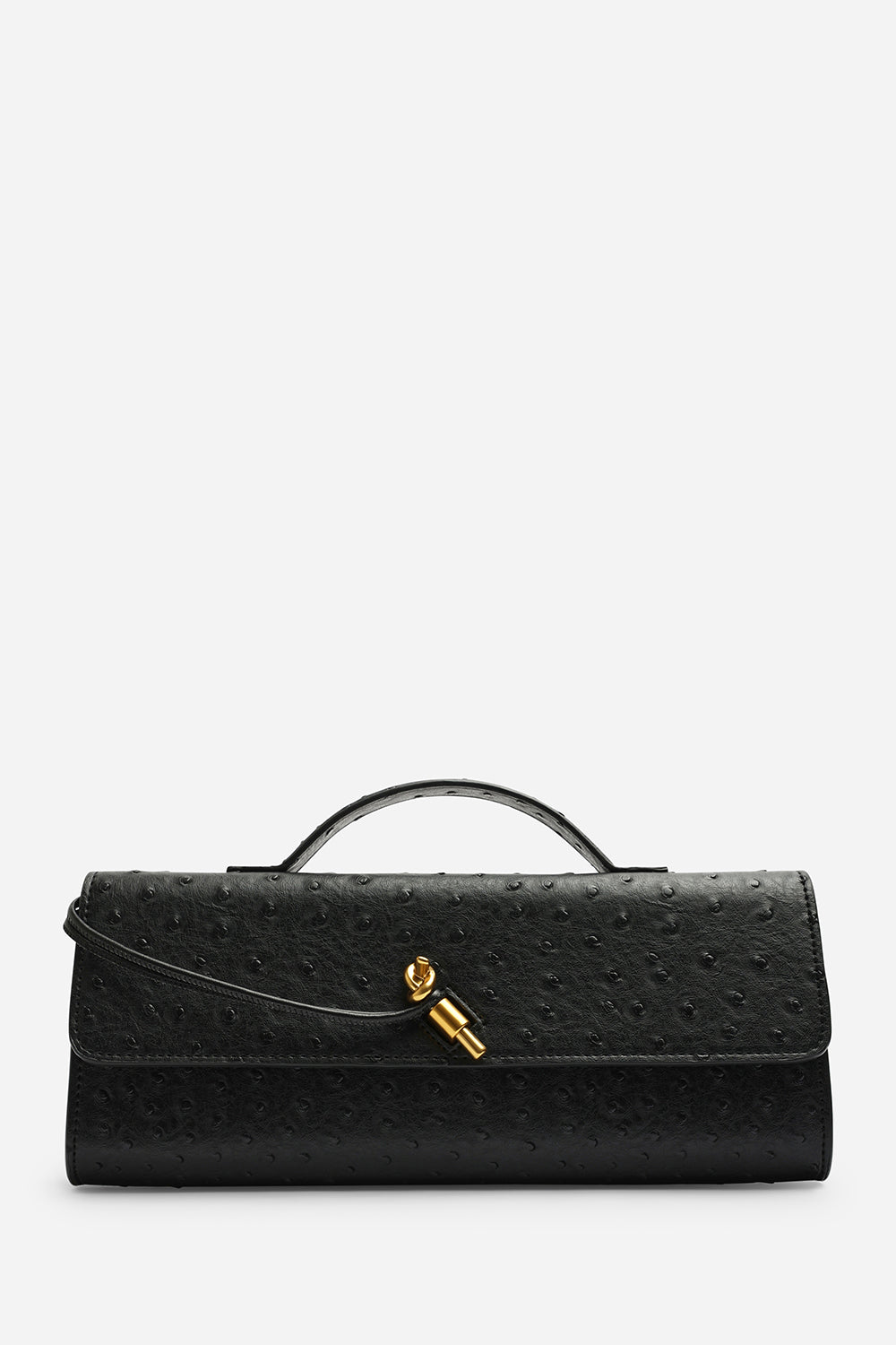 Black Petal Envelope Style Clutch Bag, Image 1 of 1