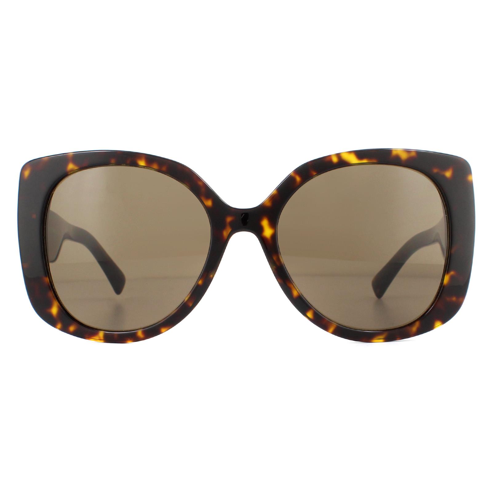 Brown Square Havana Dark Brown Sunglasses, Image 1 of 6
