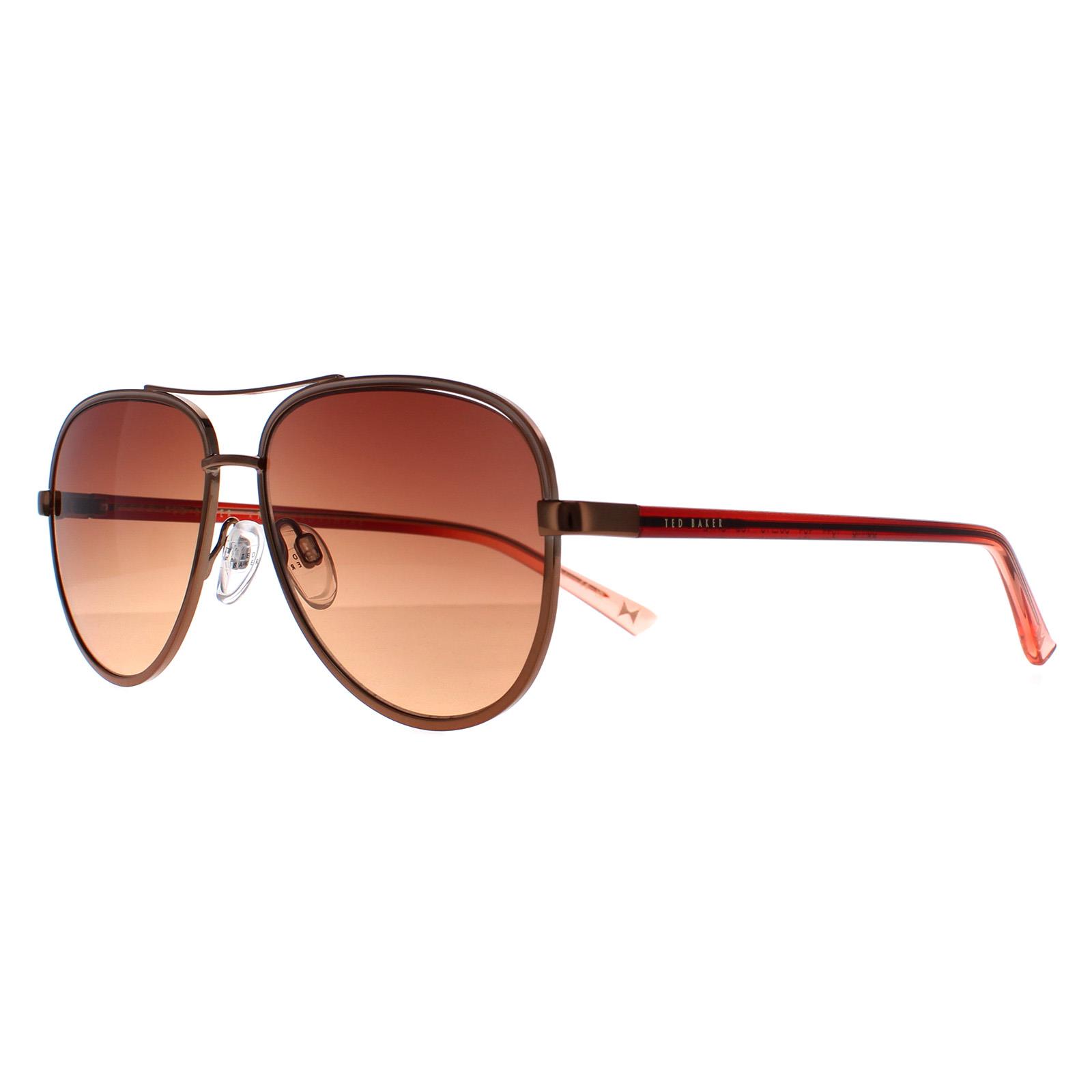 Brown Aviator Copper Brown Brown Gradient TB1644 Sunnia Sunglasses, Image 2 of 4