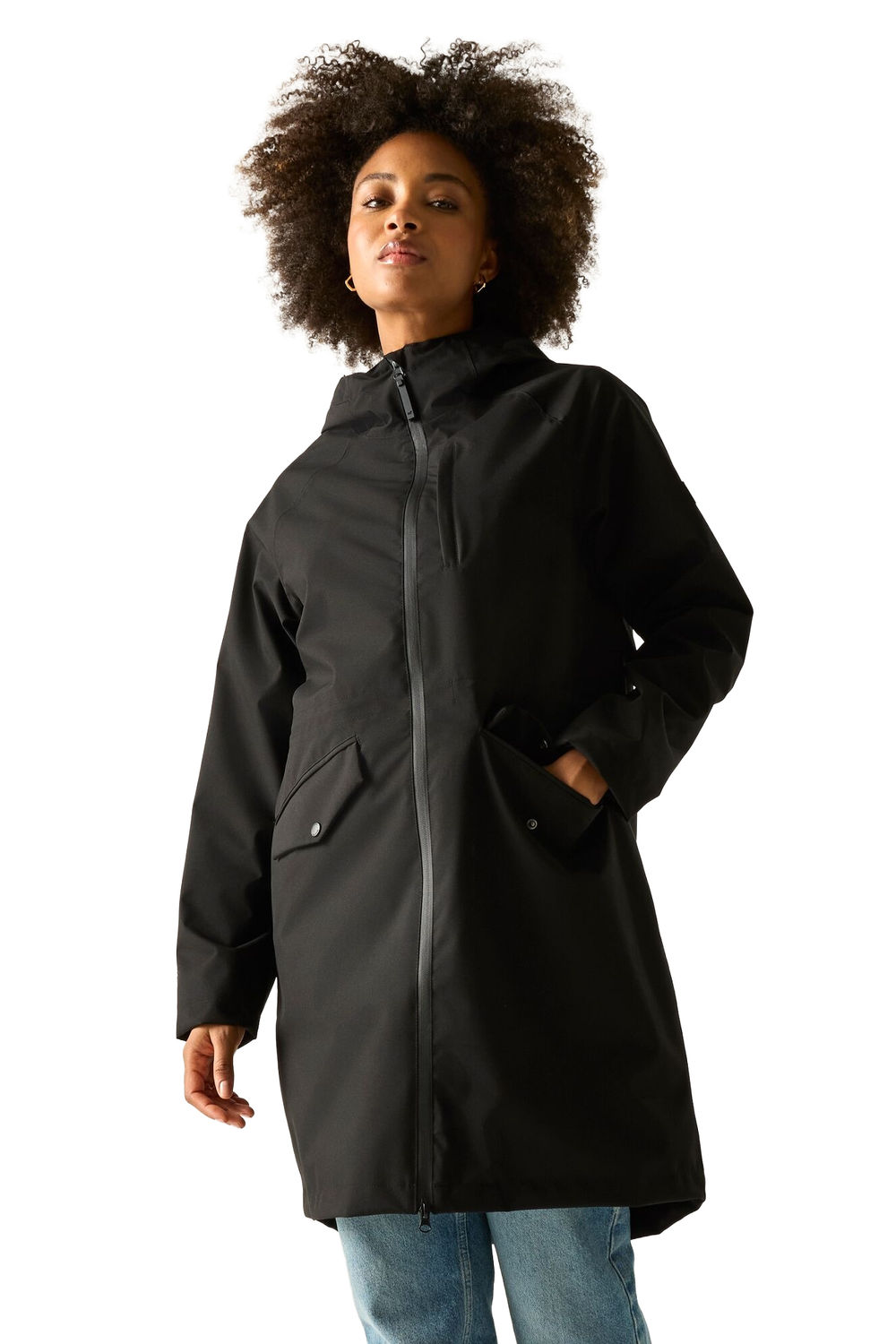 Black Regatta Black Levita Waterproof Jacket, Image 4 of 4