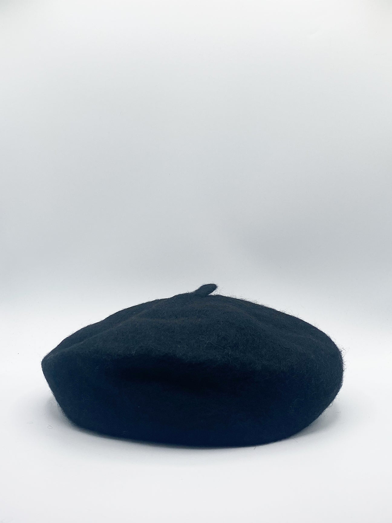Black Plain Felt Beret, Image 1 of 3