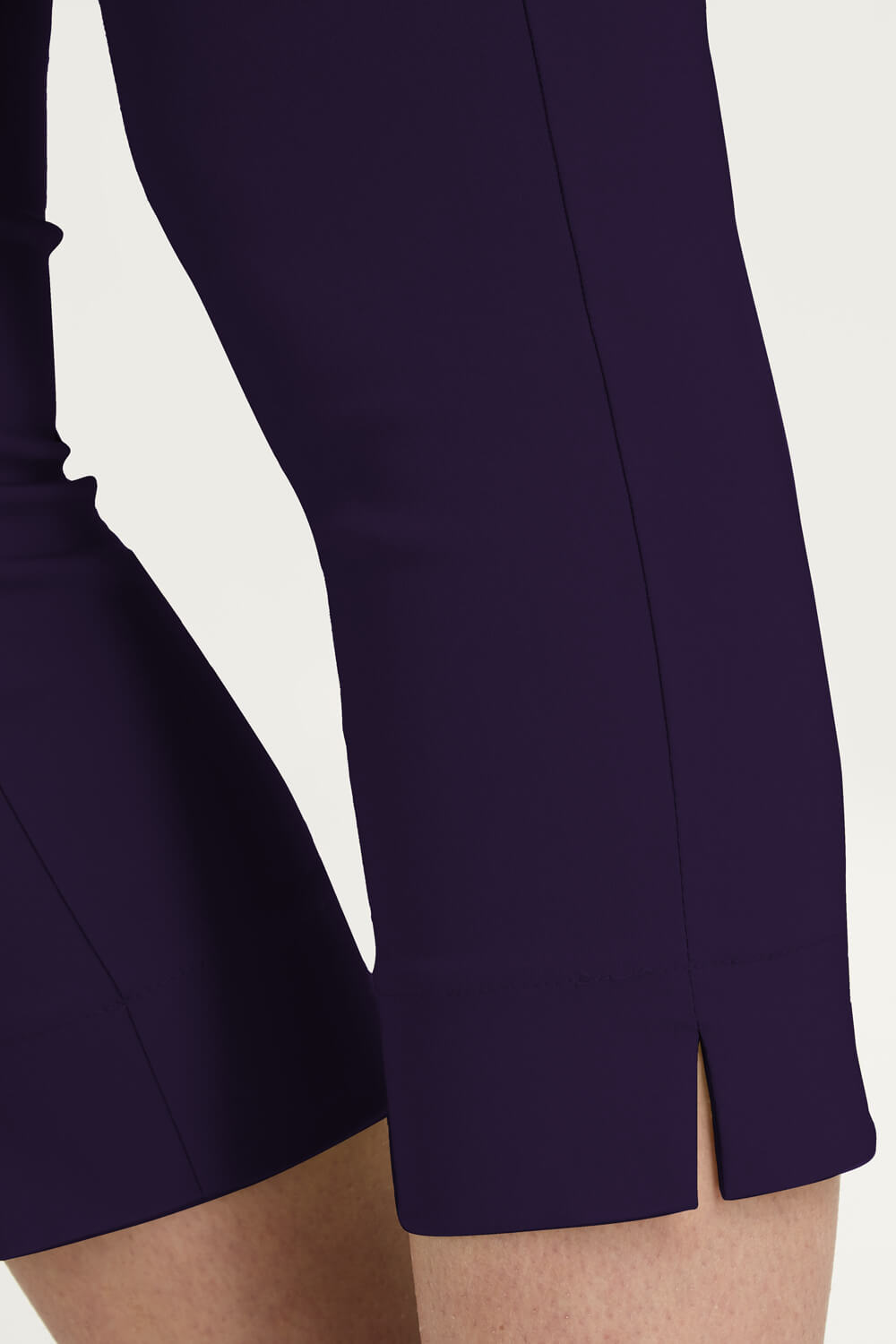Plum Cropped Stretch Trouser, Image 4 of 7