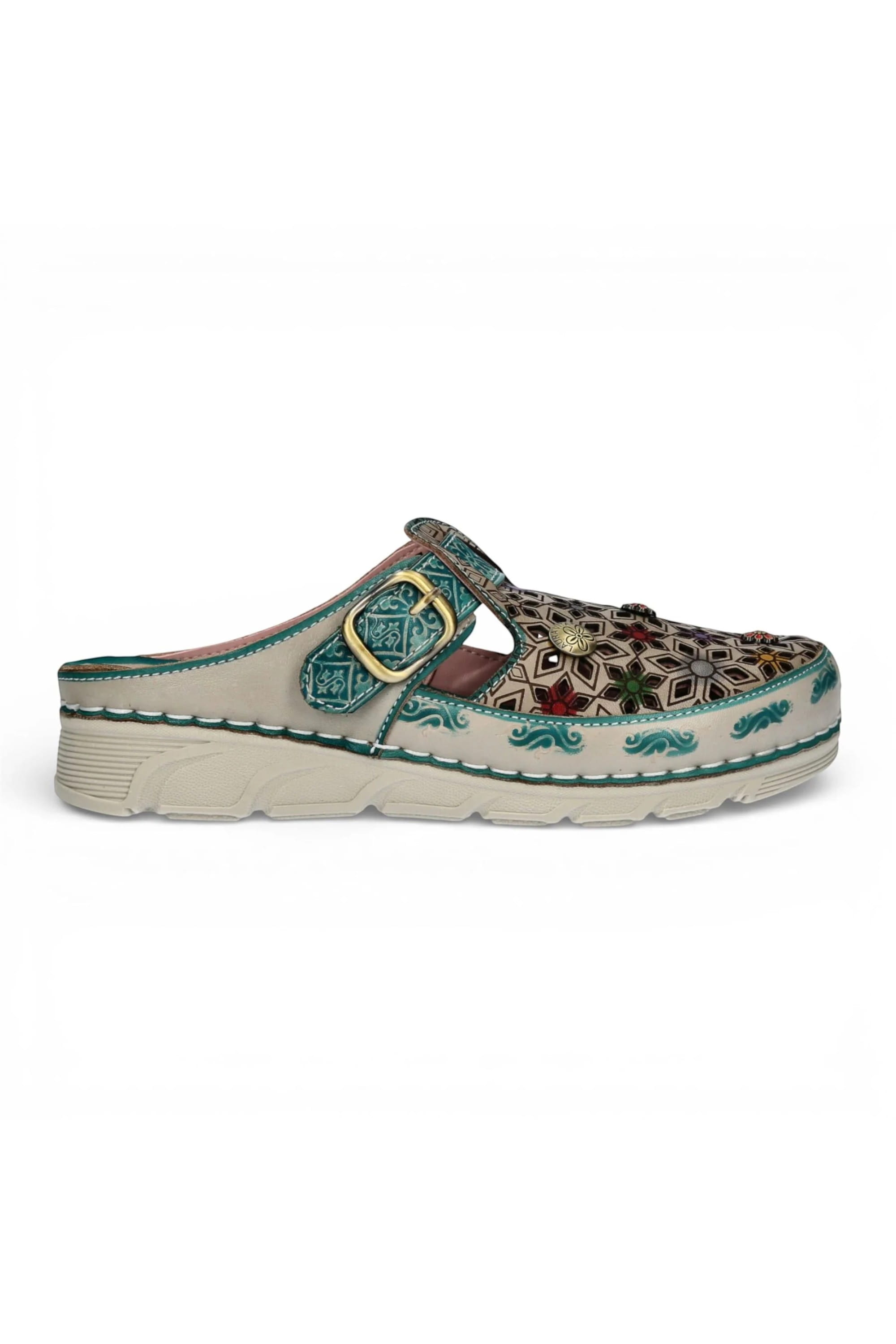 Blue Womens Cushioned Wedge Sandals-DORRY-01, Image 1 of 7