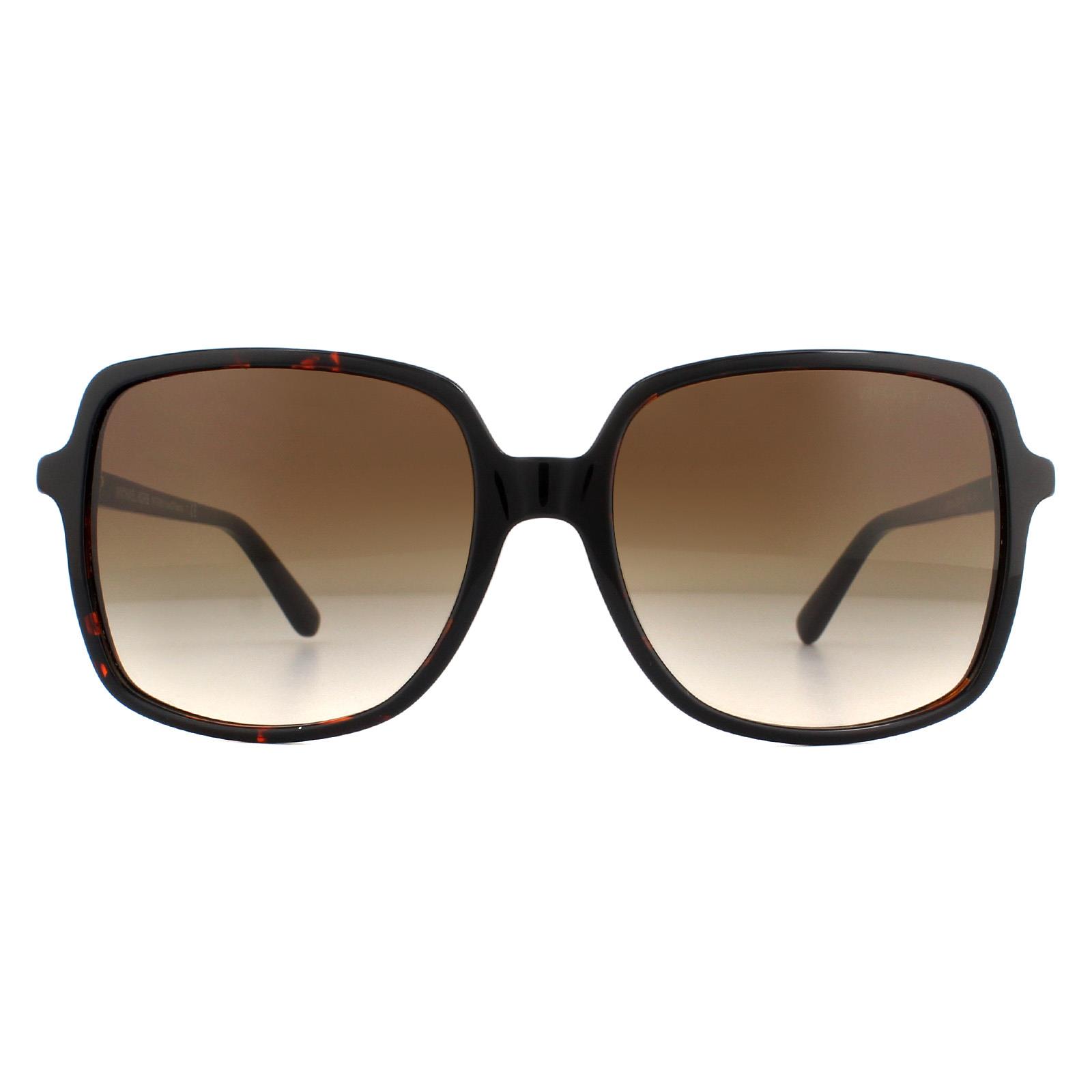 Brown Michael Kors Brown Square Dark Tortoise Smoke Gradient Sunglasses, Image 1 of 8