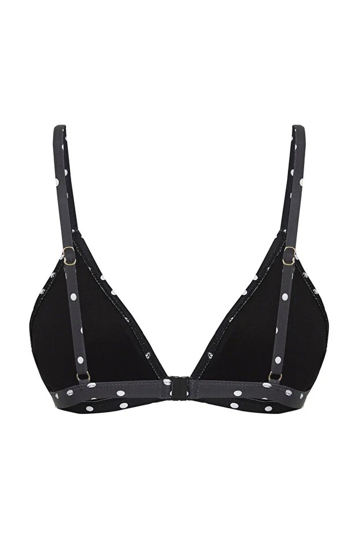 Multi Polka Dot Printed Triangle Adjustable Strap Bikini Top, Image 3 of 5