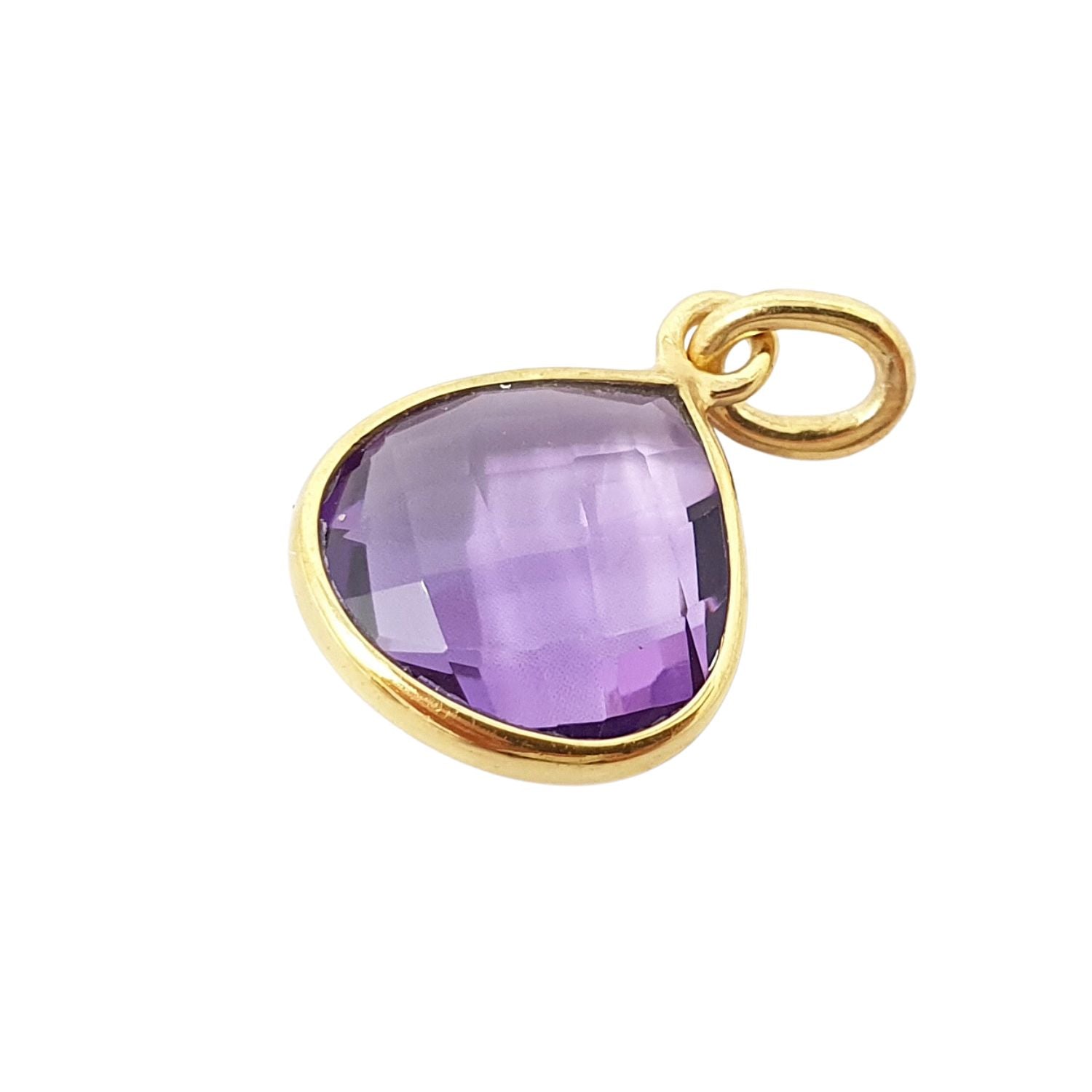 Purple Amethyst February Birthstone Gold Vermeil Plated Pendant
