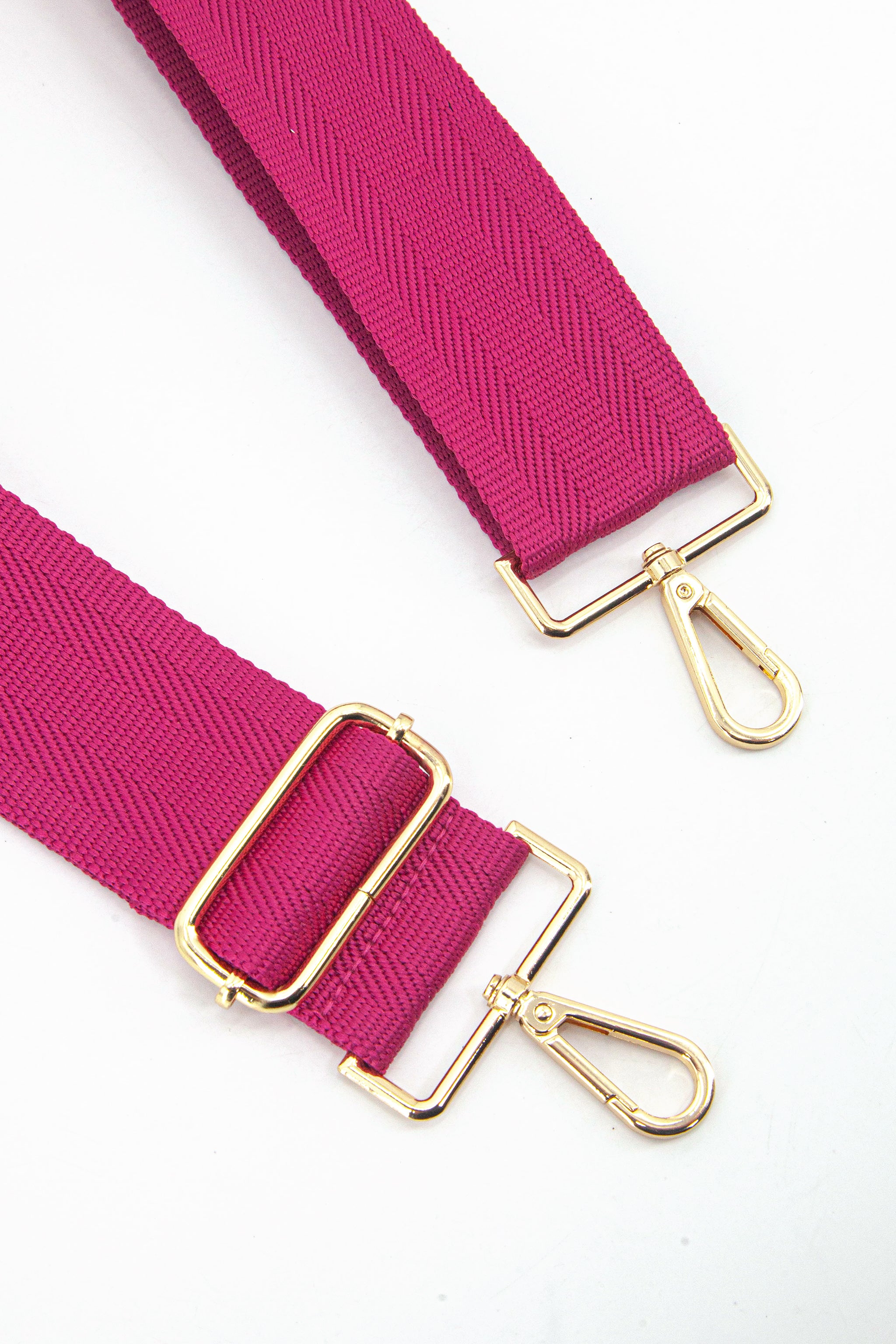 Fuchsia Sarta Fuchsia Plain Woven Wide Bag Strap, Image 2 of 4