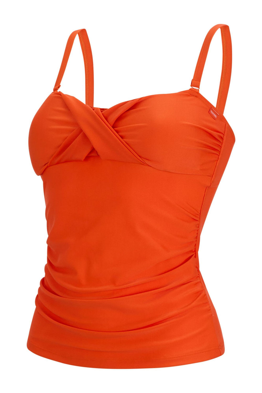 Orange Aceana III Plain Tankini Top, Image 4 of 6