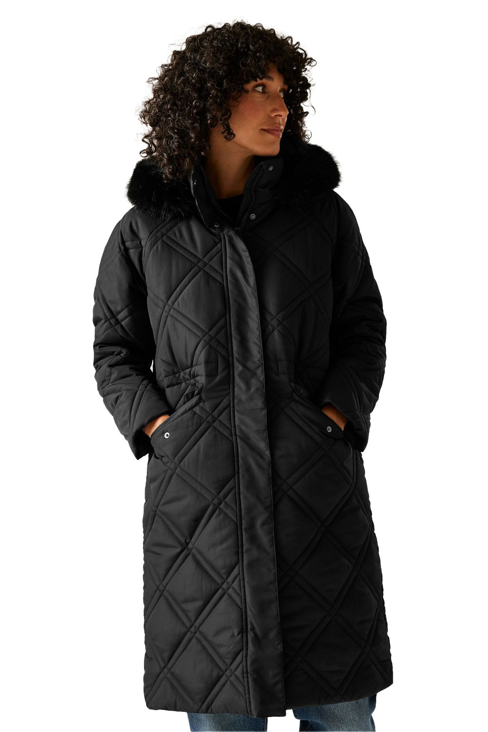 Black Regatta Black Freyla Padded Jacket, Image 4 of 5
