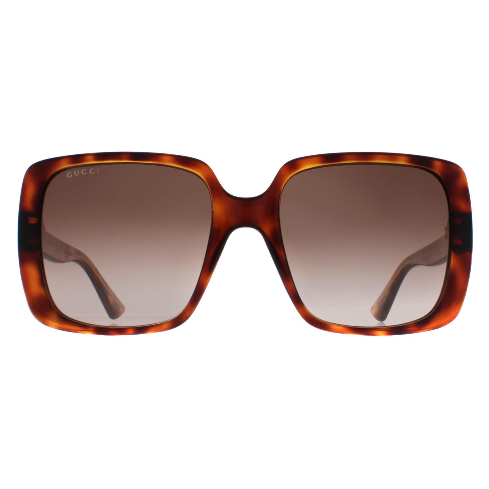 Brown Gucci Brown Square Dark Havana Brown Gradient GG0632S, Image 1 of 4